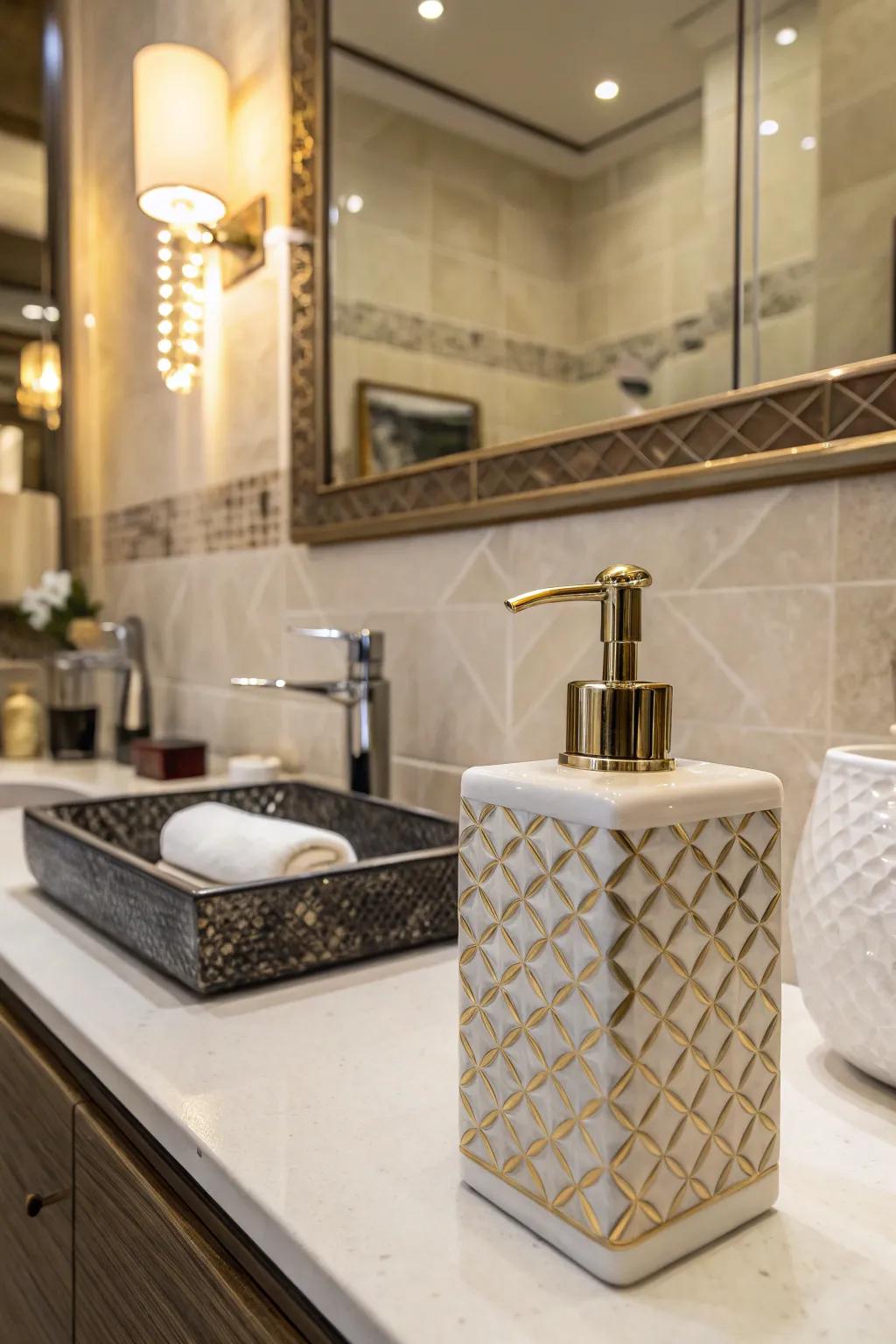 Small luxury elements have the ability to elevate the overall sense of your powder room.