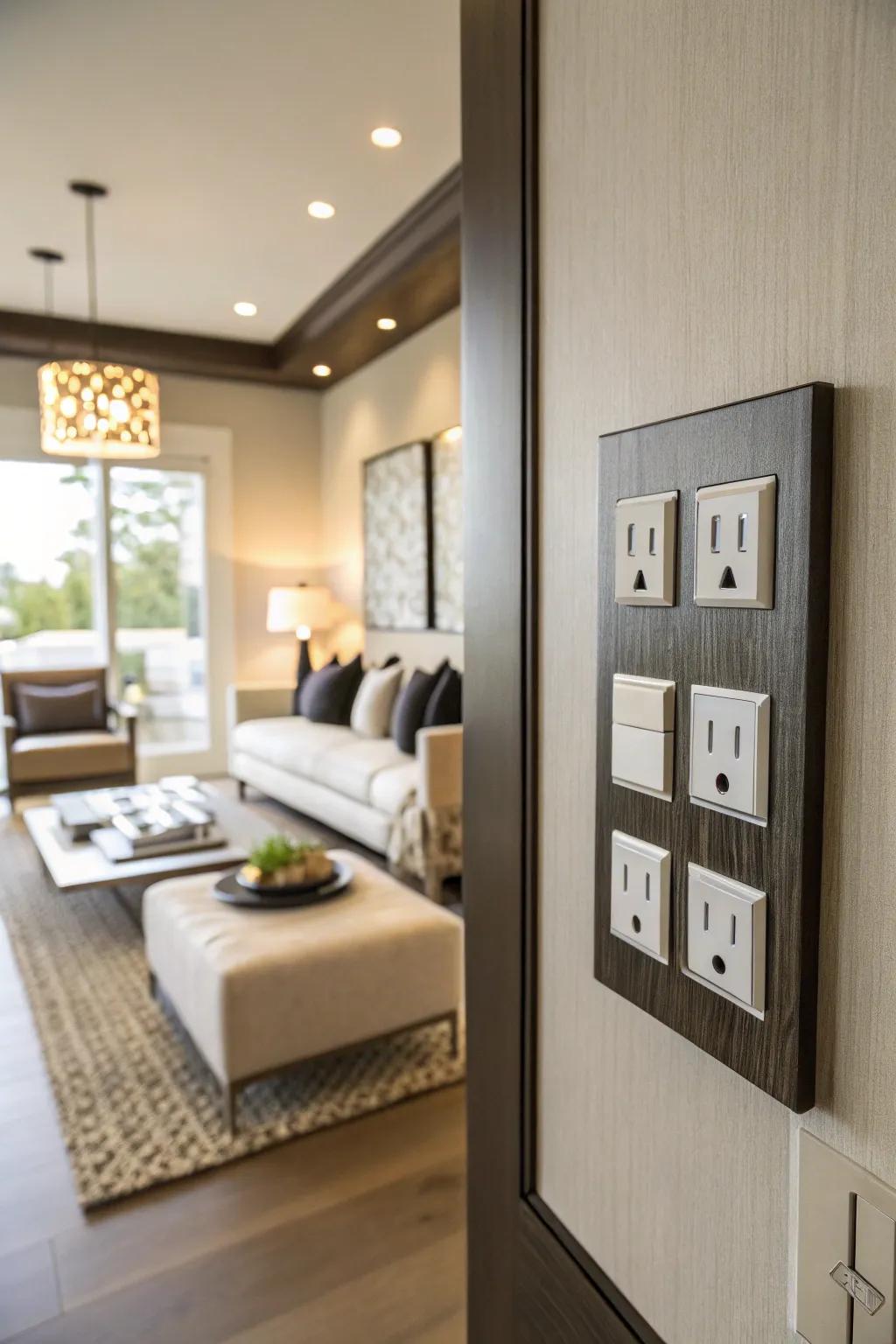 New switch plates add a nice touch to your home.