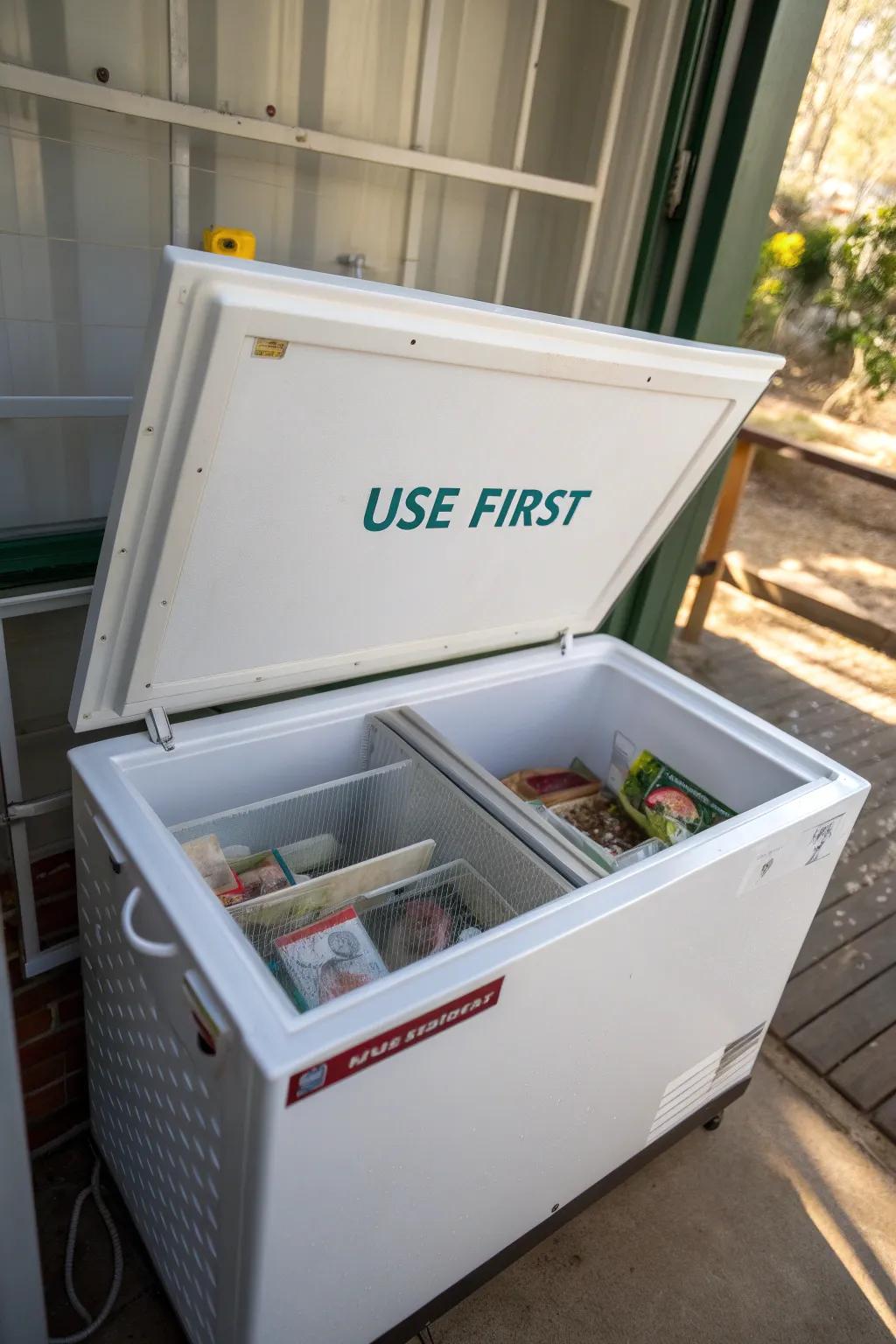 A 'Use First' section ensuring waste reduction.
