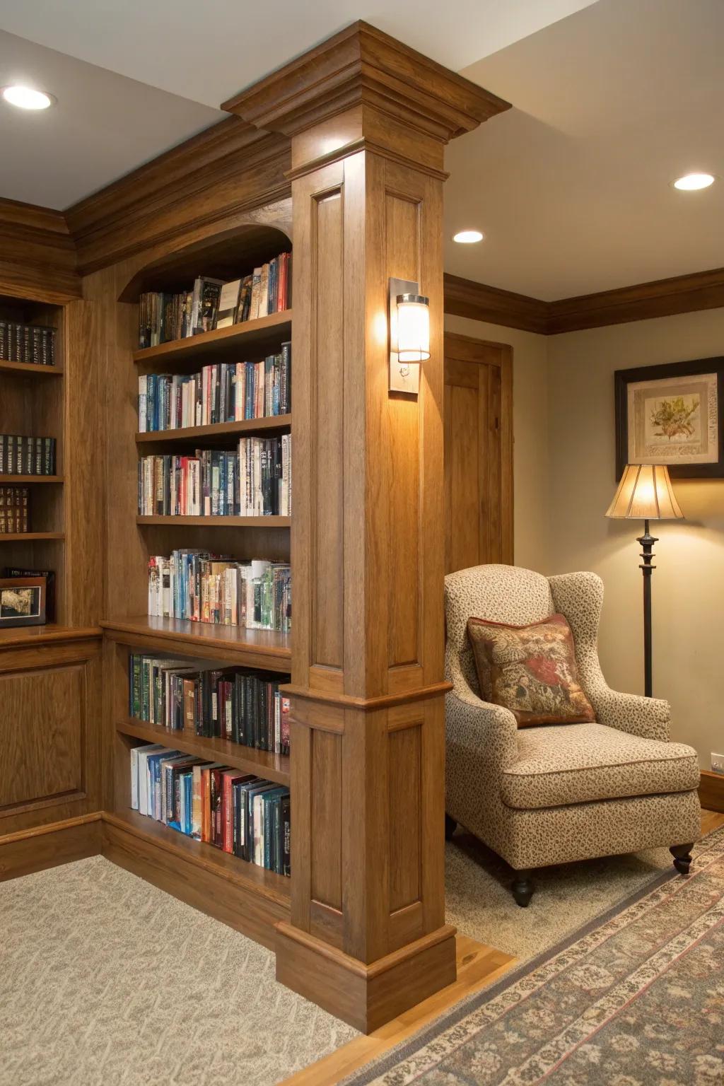 Custom builds create cozy spaces.