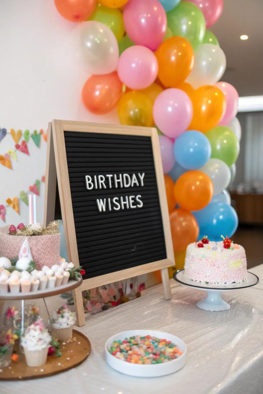Celebrate birthdays with heartfelt wishes on your message board.