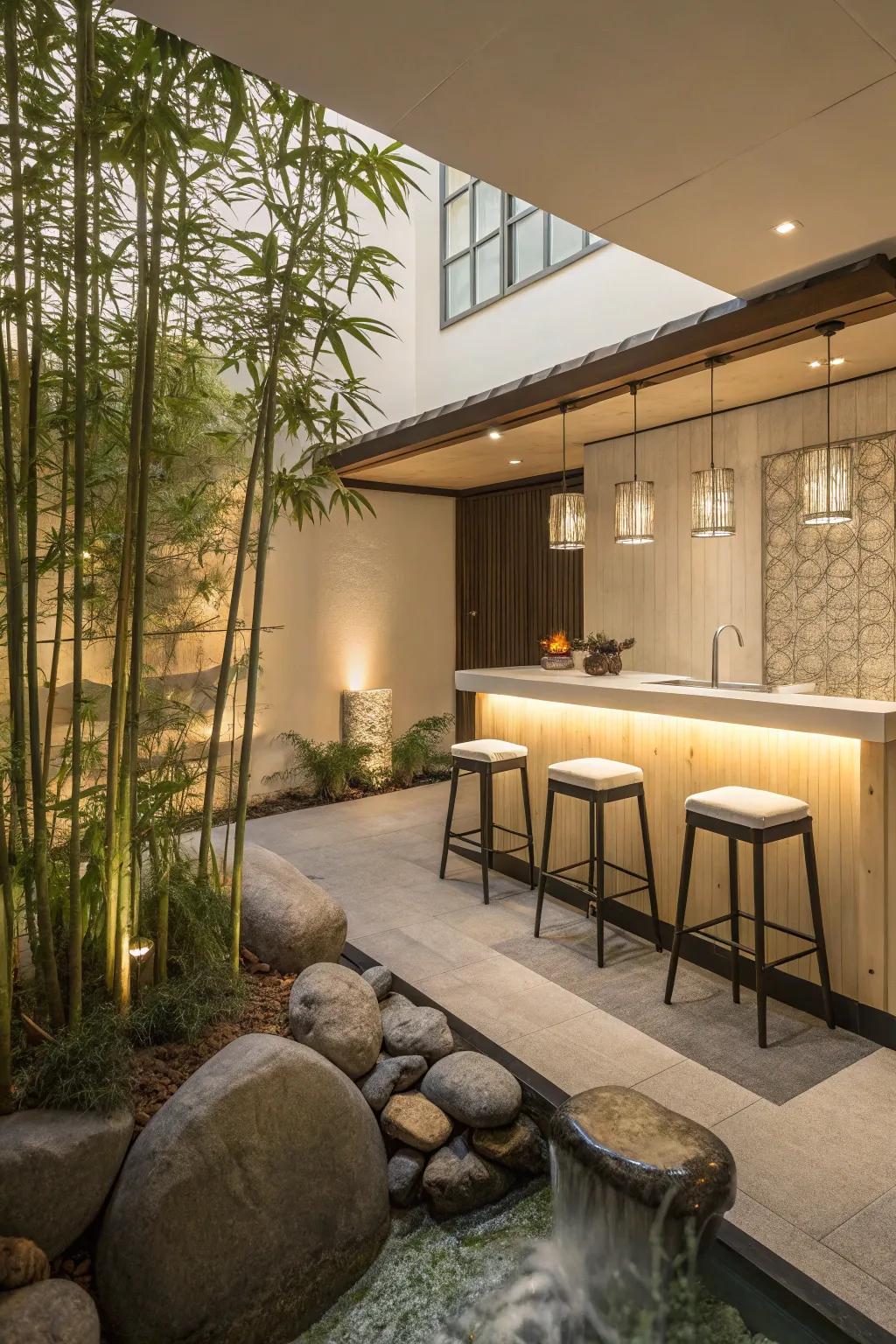 Discover serenity with a calming zen retreat.