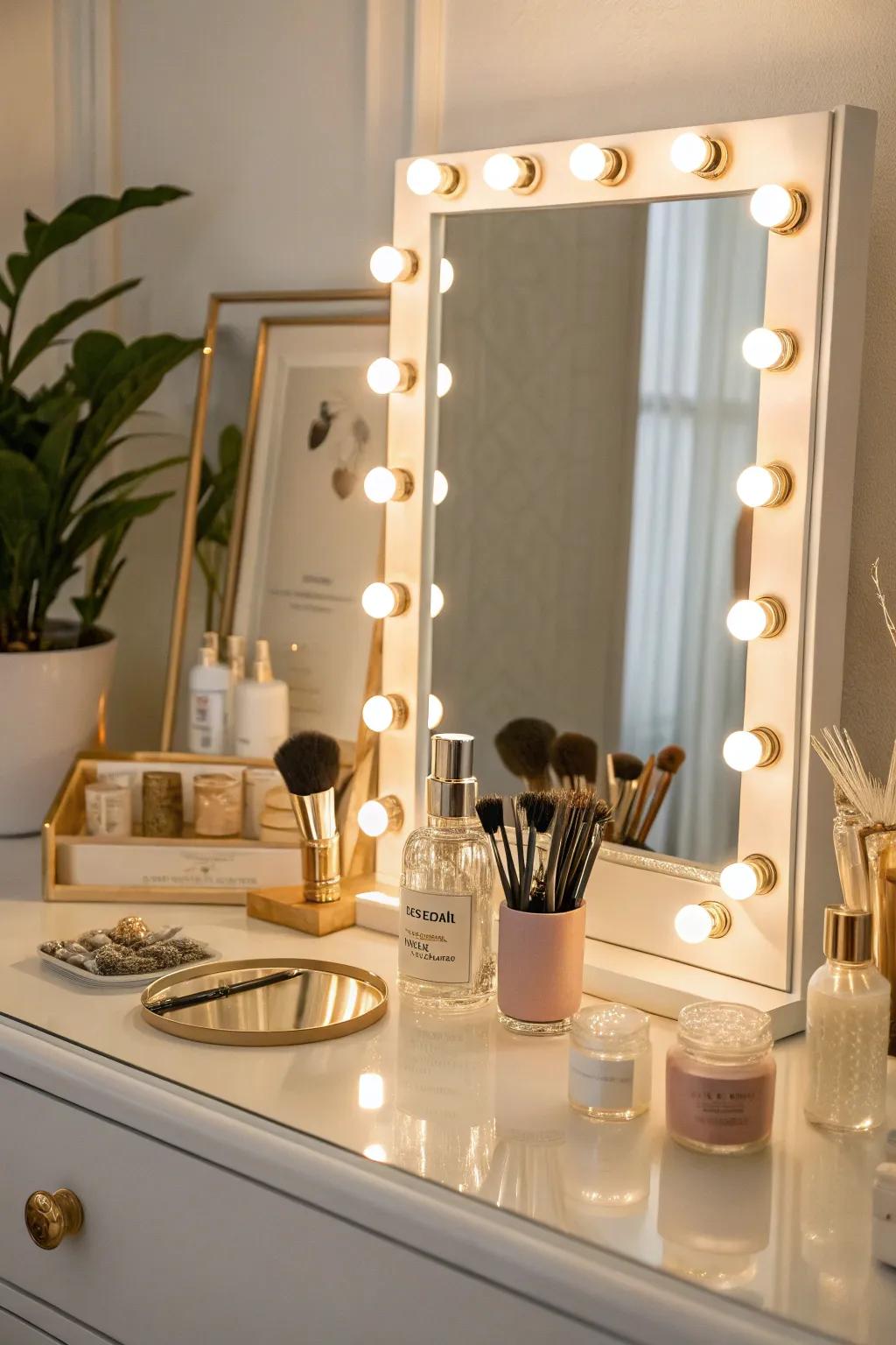 Lighted reflectors unite illumination with design.