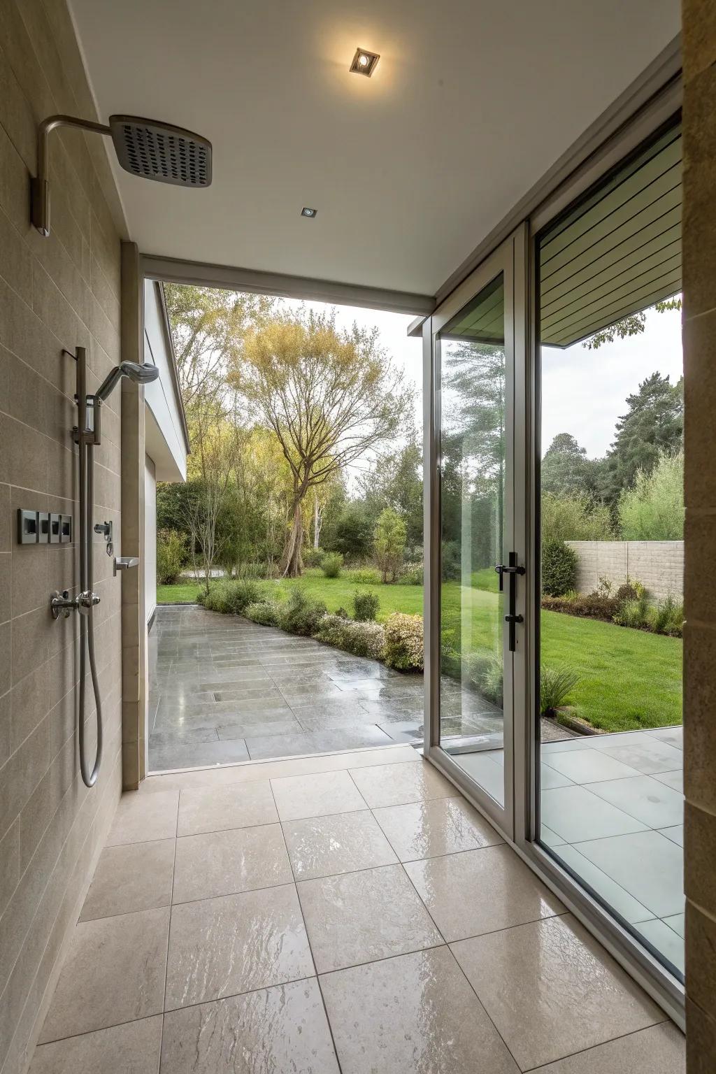 An indoor-outdoor connection provides a refreshing escape.