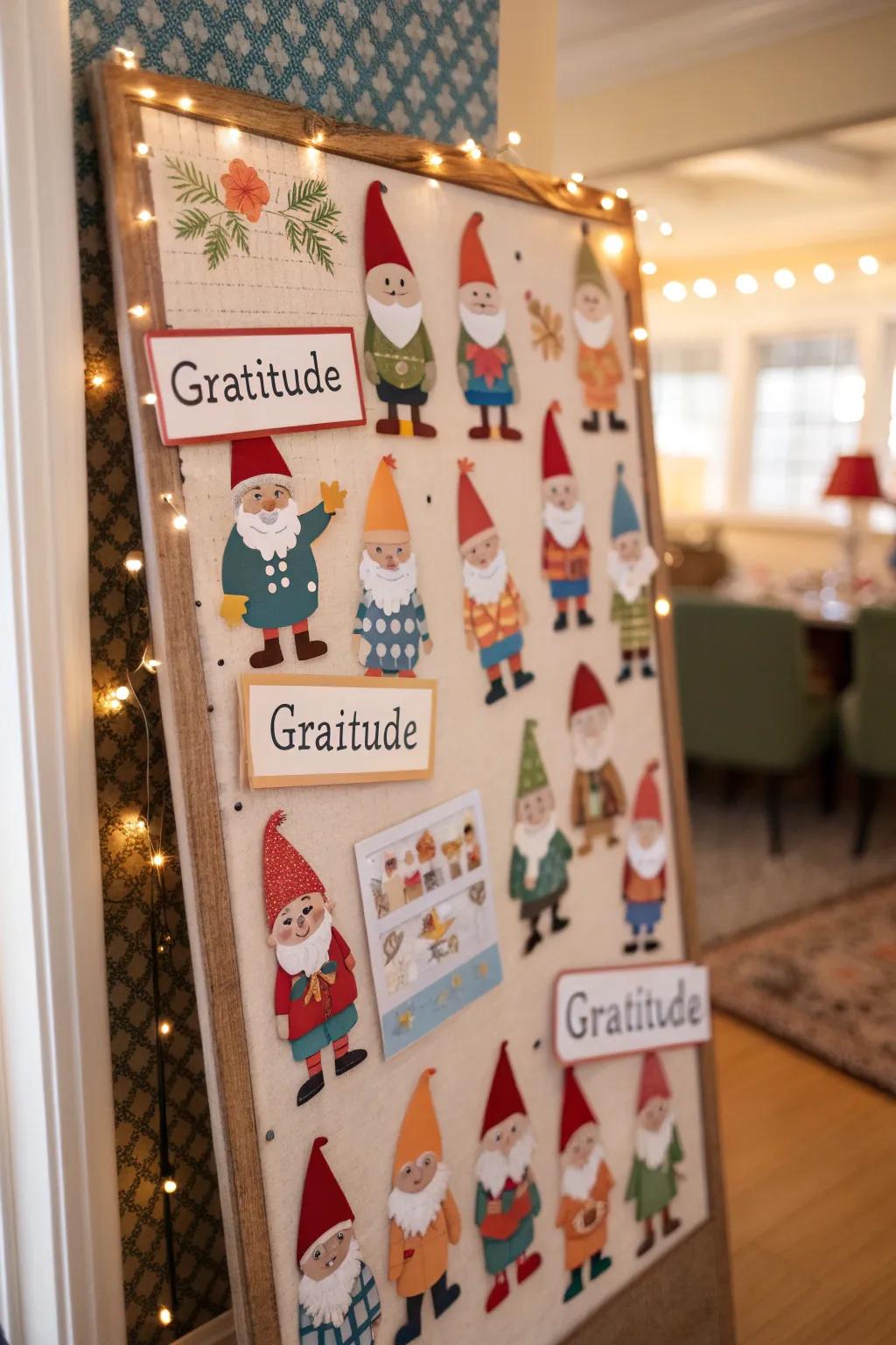 A display celebrating gnomes.