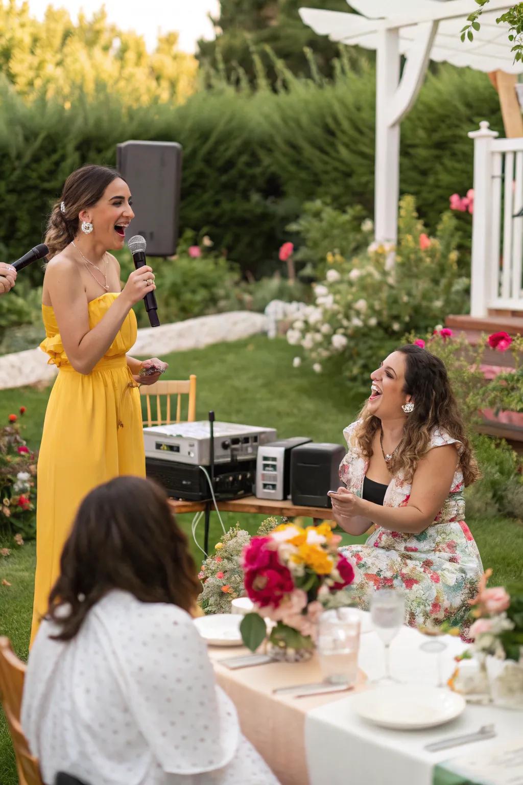 A customized playlist sets the best suited mood intended for the celebration.