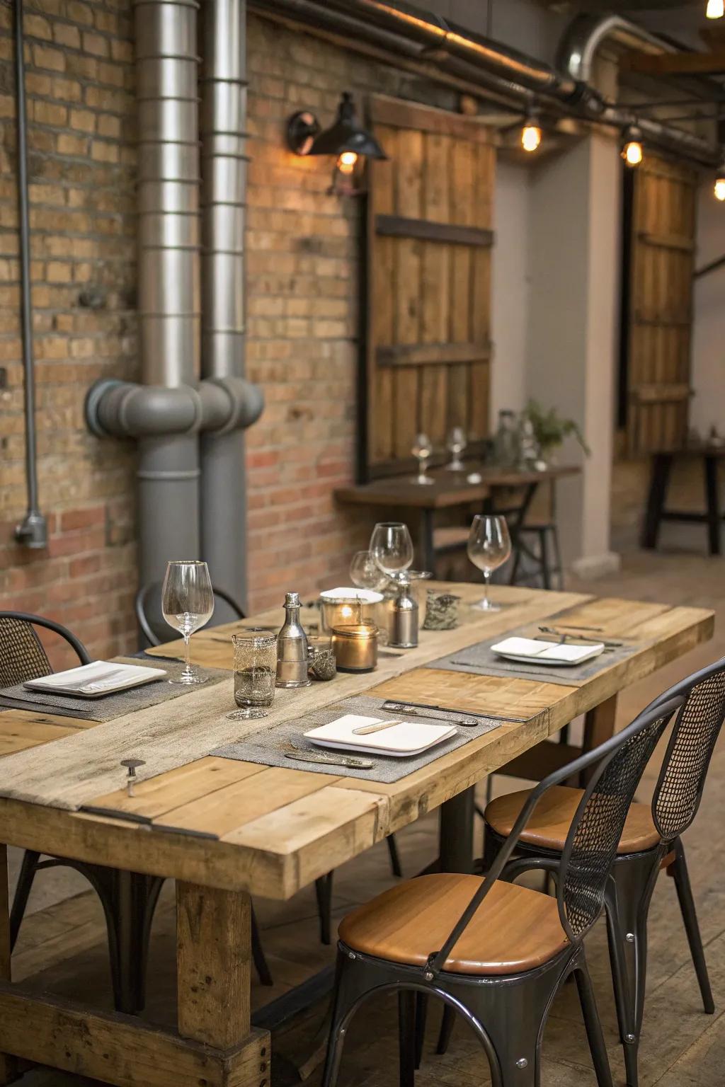 Introduce a modern edge using urban chic.