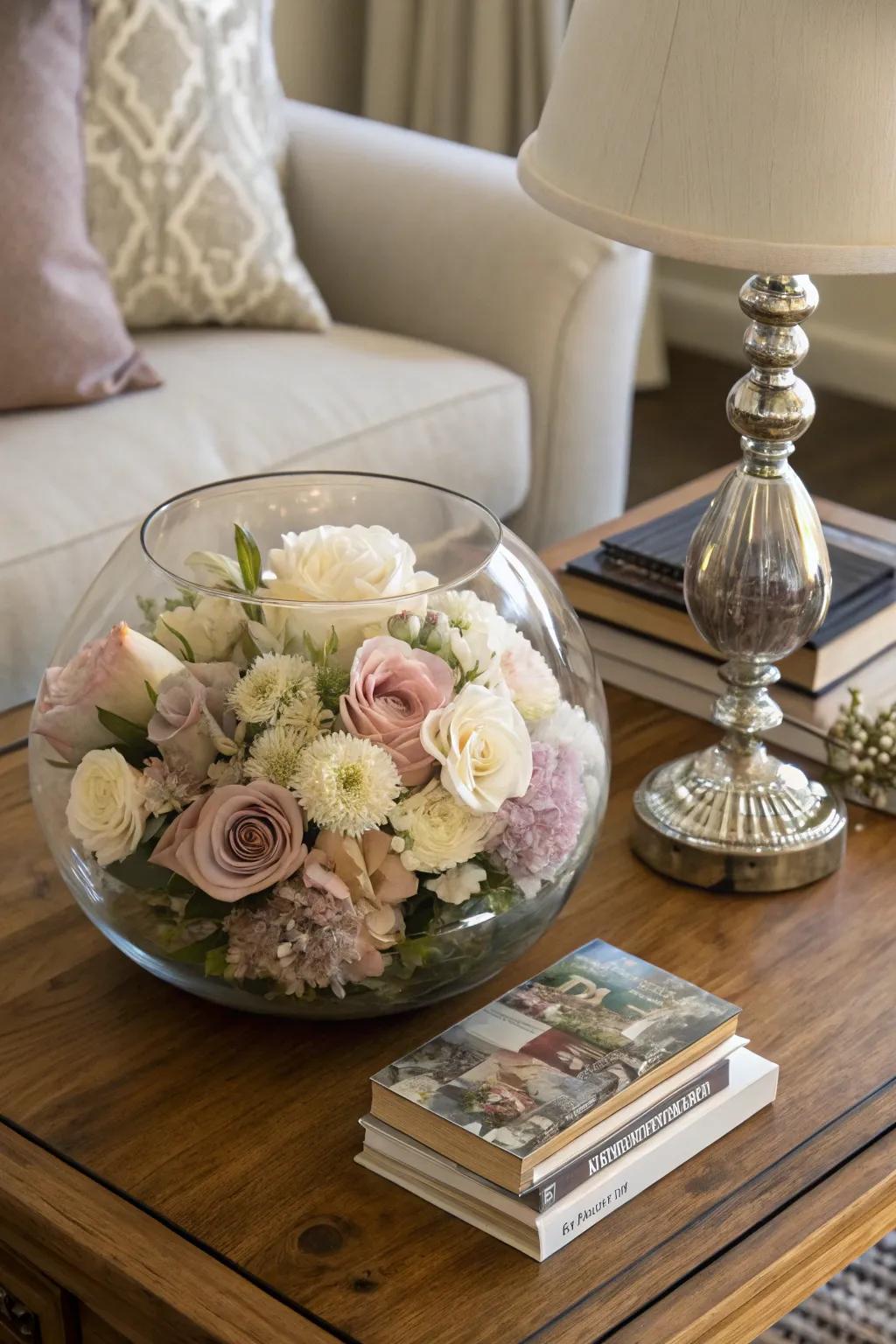 Faded flowers can be elegant and cohesive in the right display.