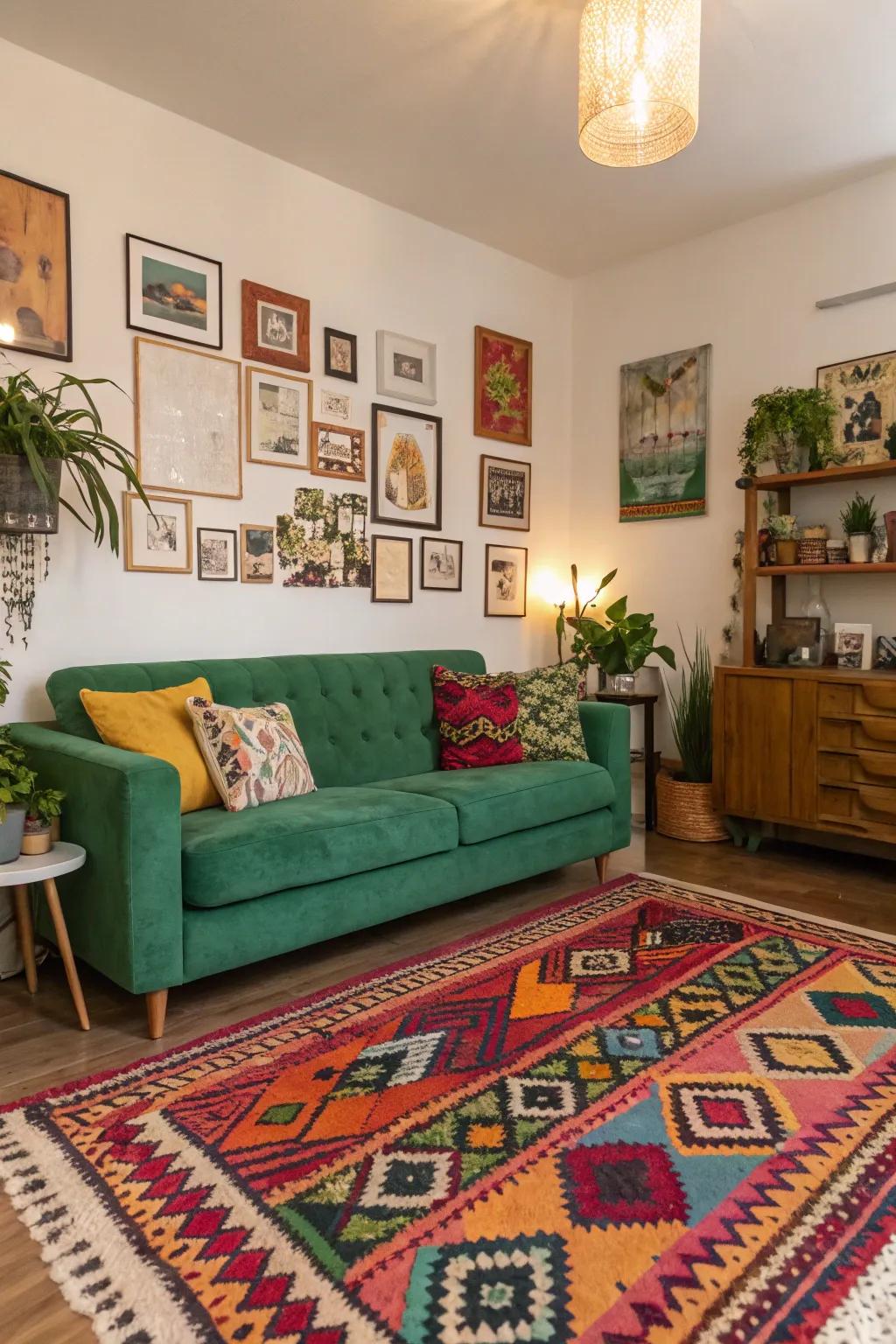 Diverse colors in ground coverings underscore individuality and vibrancy.