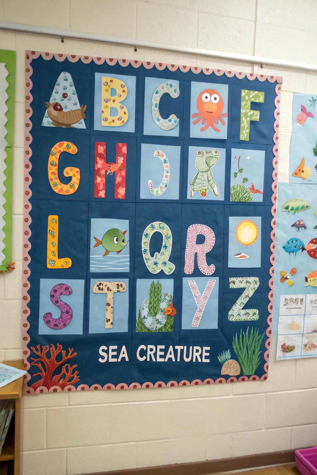 Dive into learning with an ocean-themed alphabet.