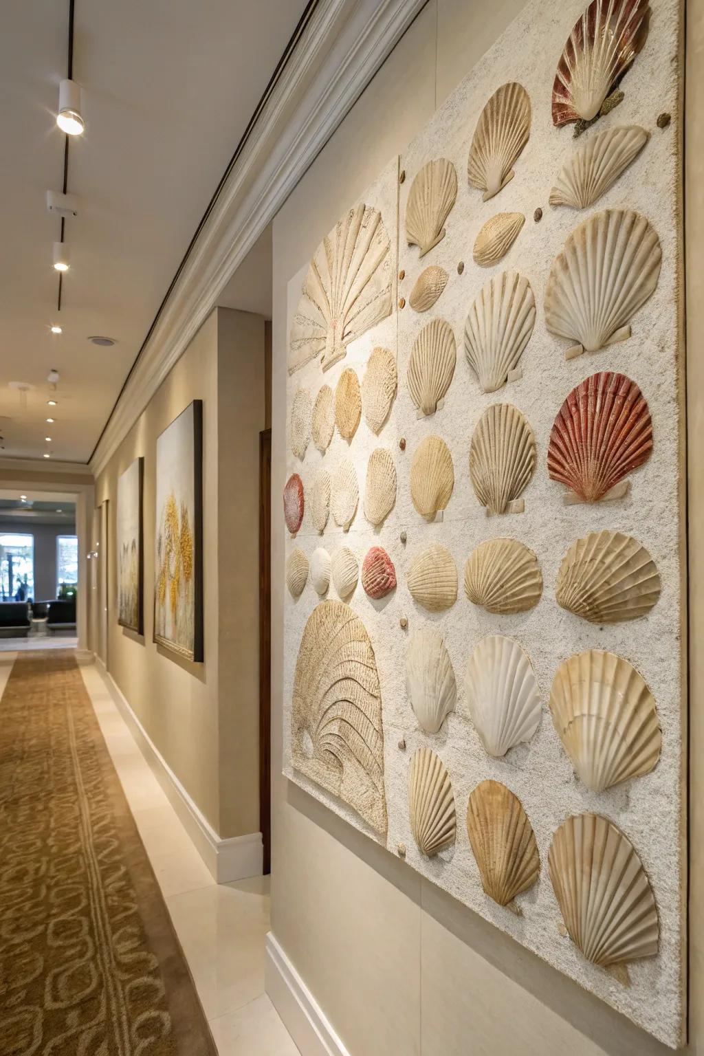 Seashell wall art metamorphoses your compilation into a breathtaking masterpiece.