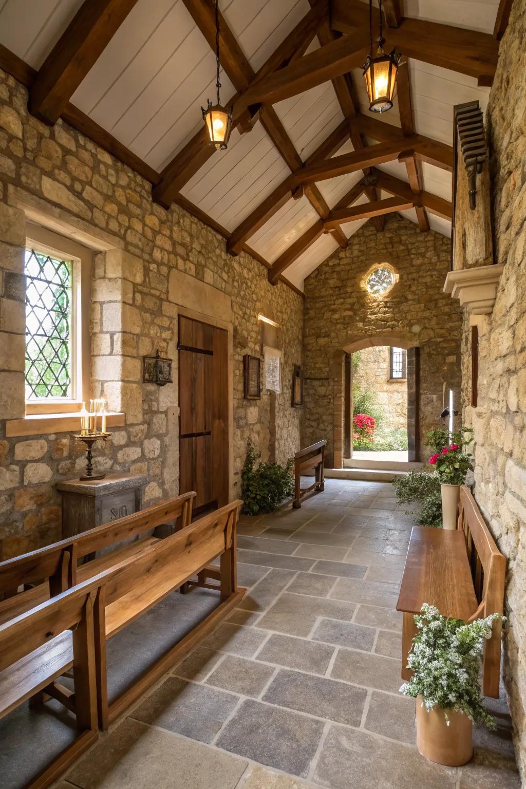 Organic elements that incorporate coziness and credibility.