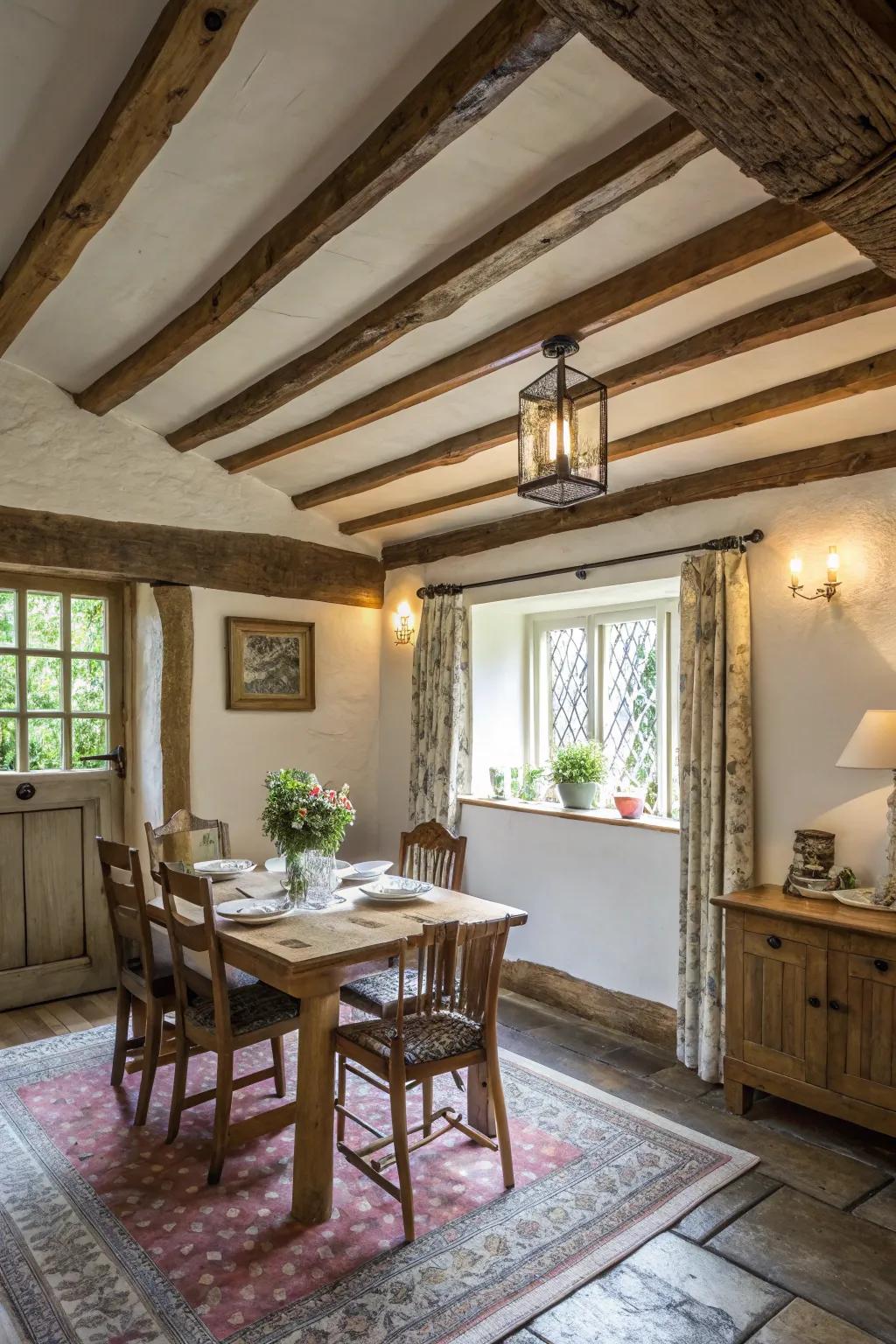 A feature ceiling introduces unexpected intrigue.