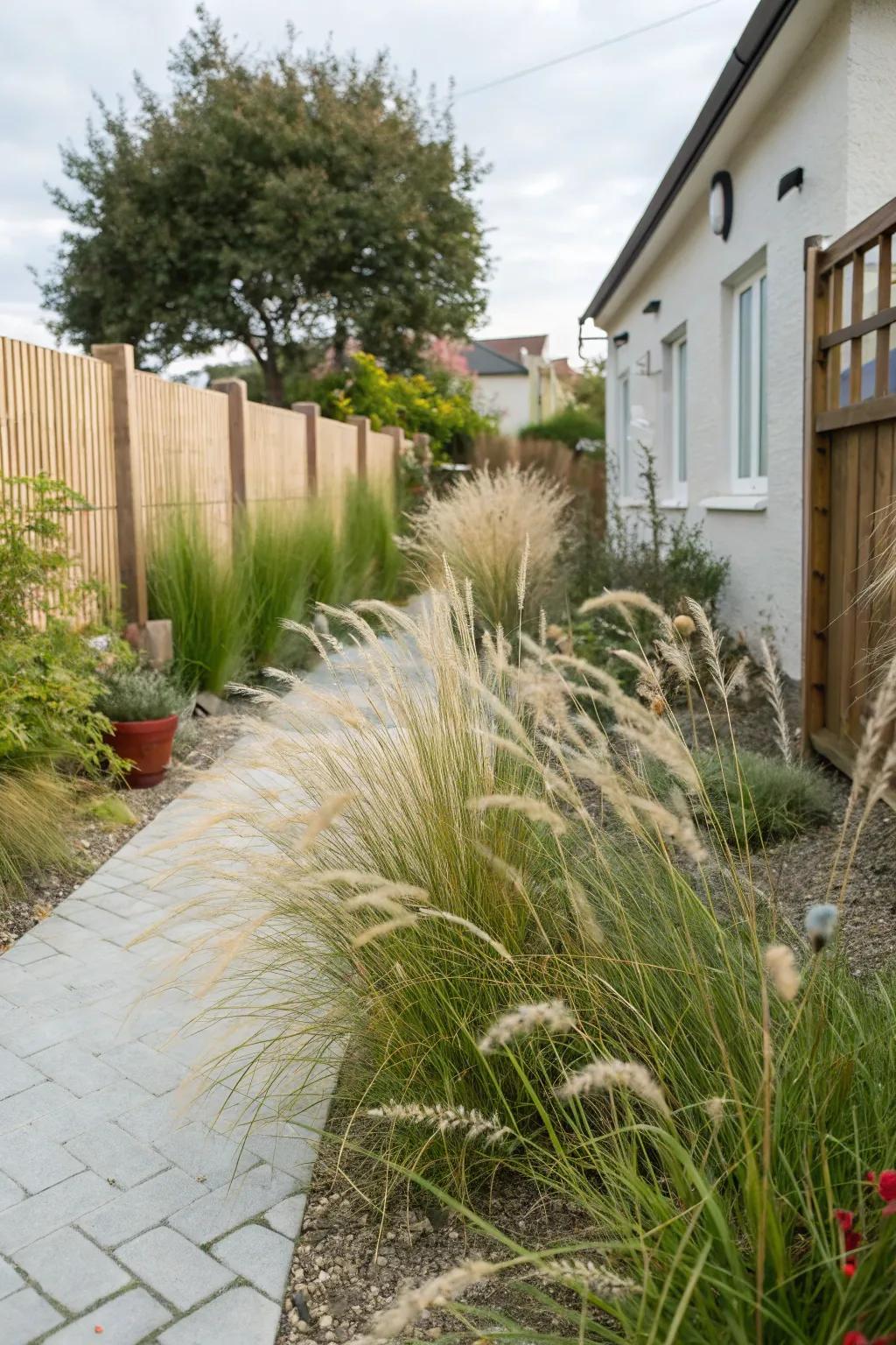 Swaying decorative foliage brings motion and sophistication to the garden.