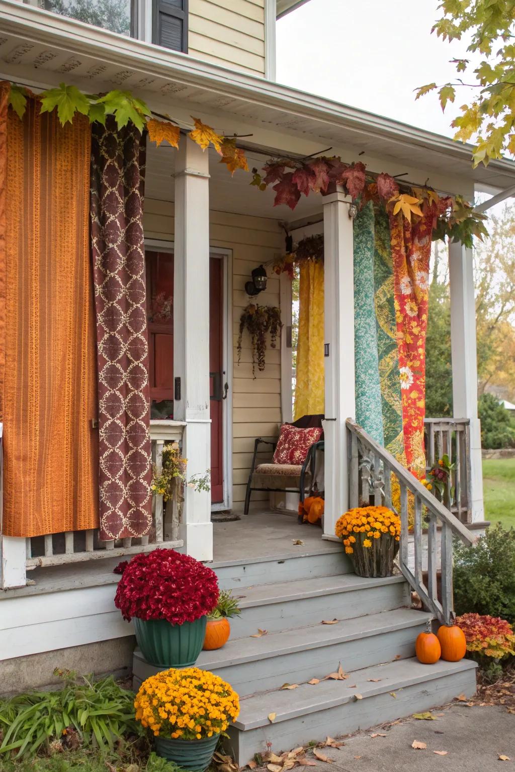 Seasonal fabrics keep your porch looking fresh and adaptable year-round.
