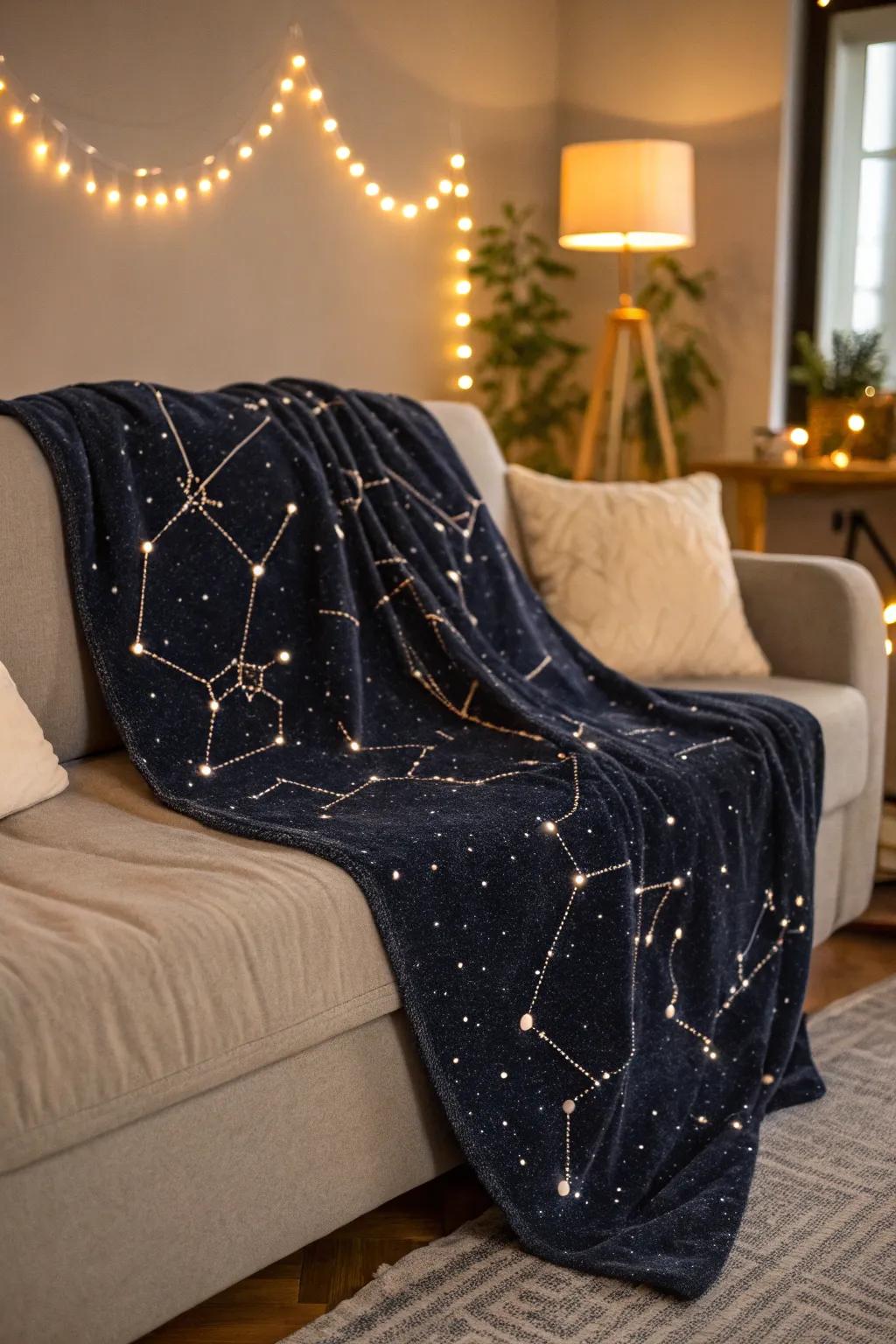 A world throw that adds heat and cosmic appeal.