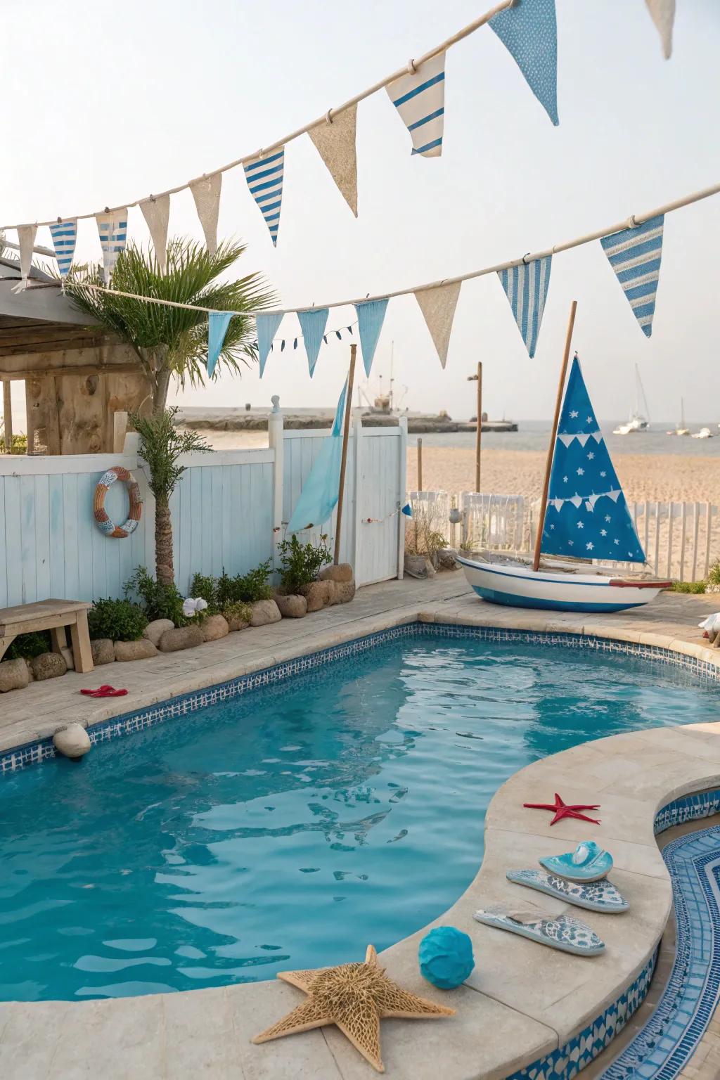 Transport coastal vibes to your backyard with a petite pool.