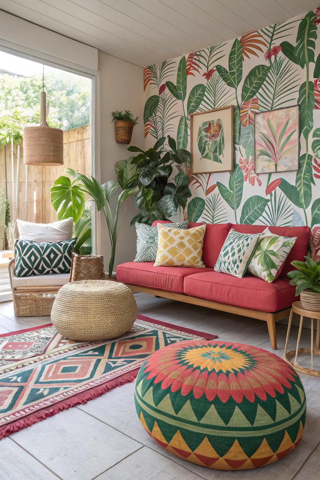 Using patterns that really pop is a great way to put a lively spin on those classic spring themes.