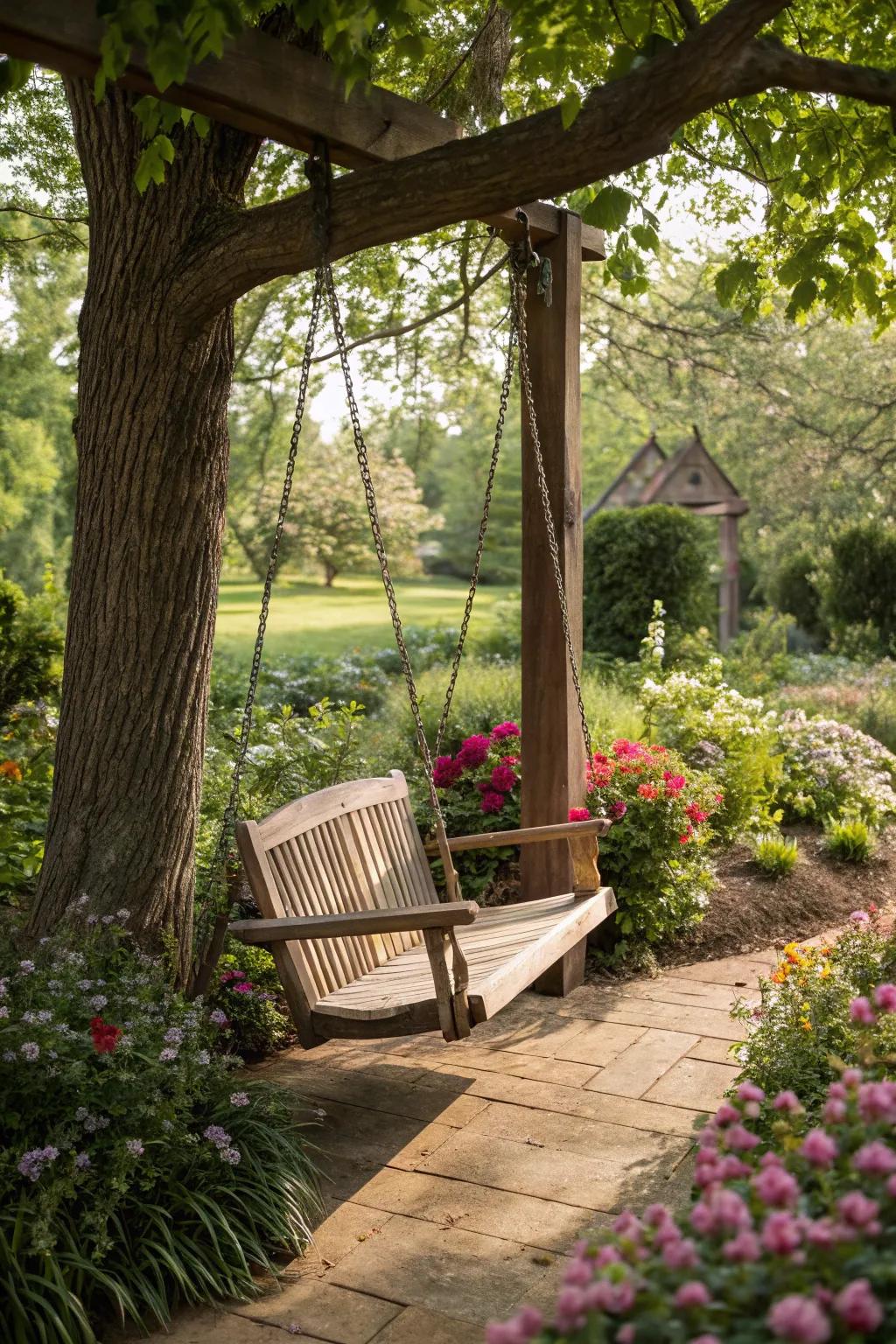 A face-to-face swing is perfect for intimate conversations.