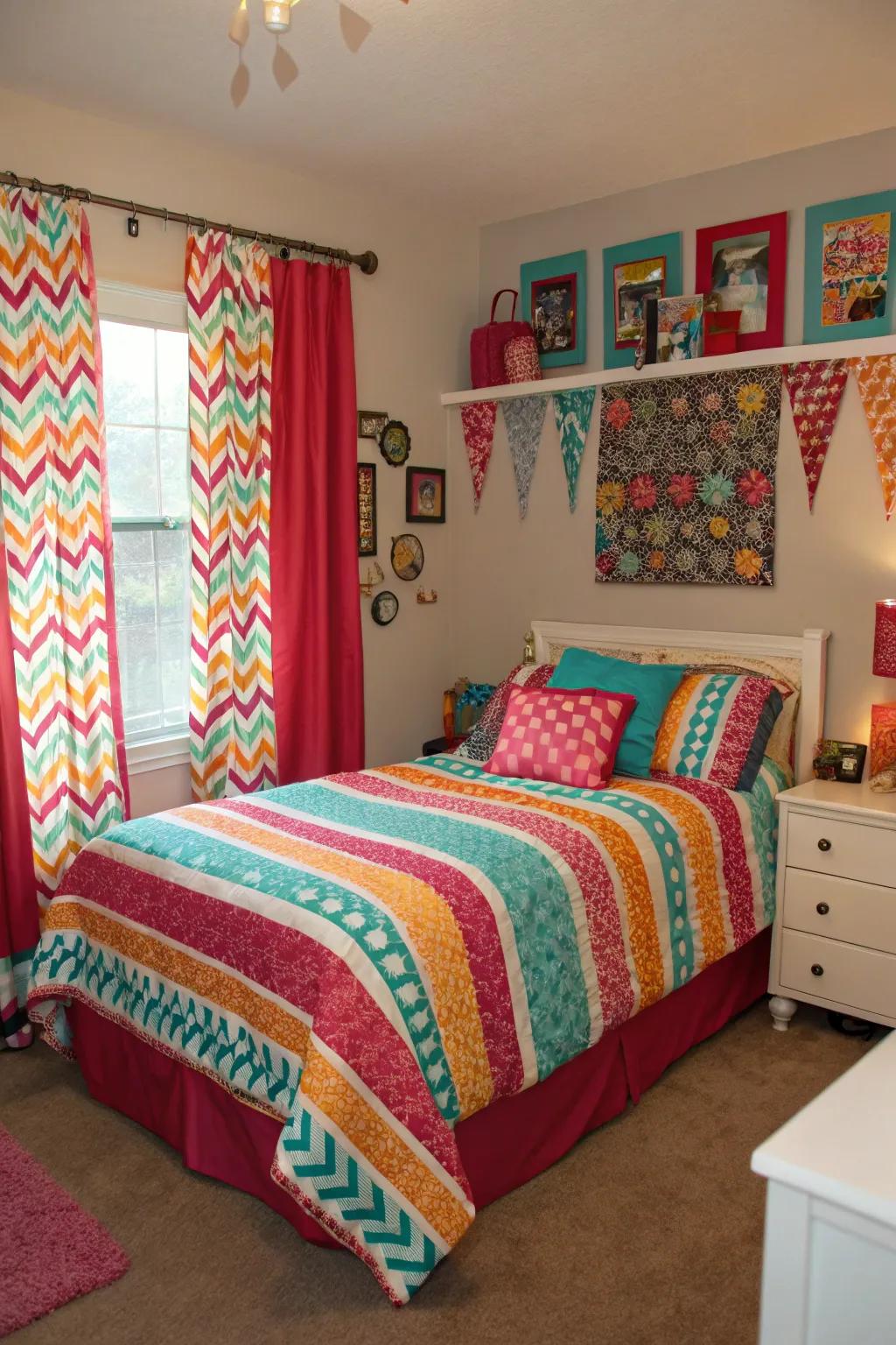 Striking patterns introduce vitality and style to a space.