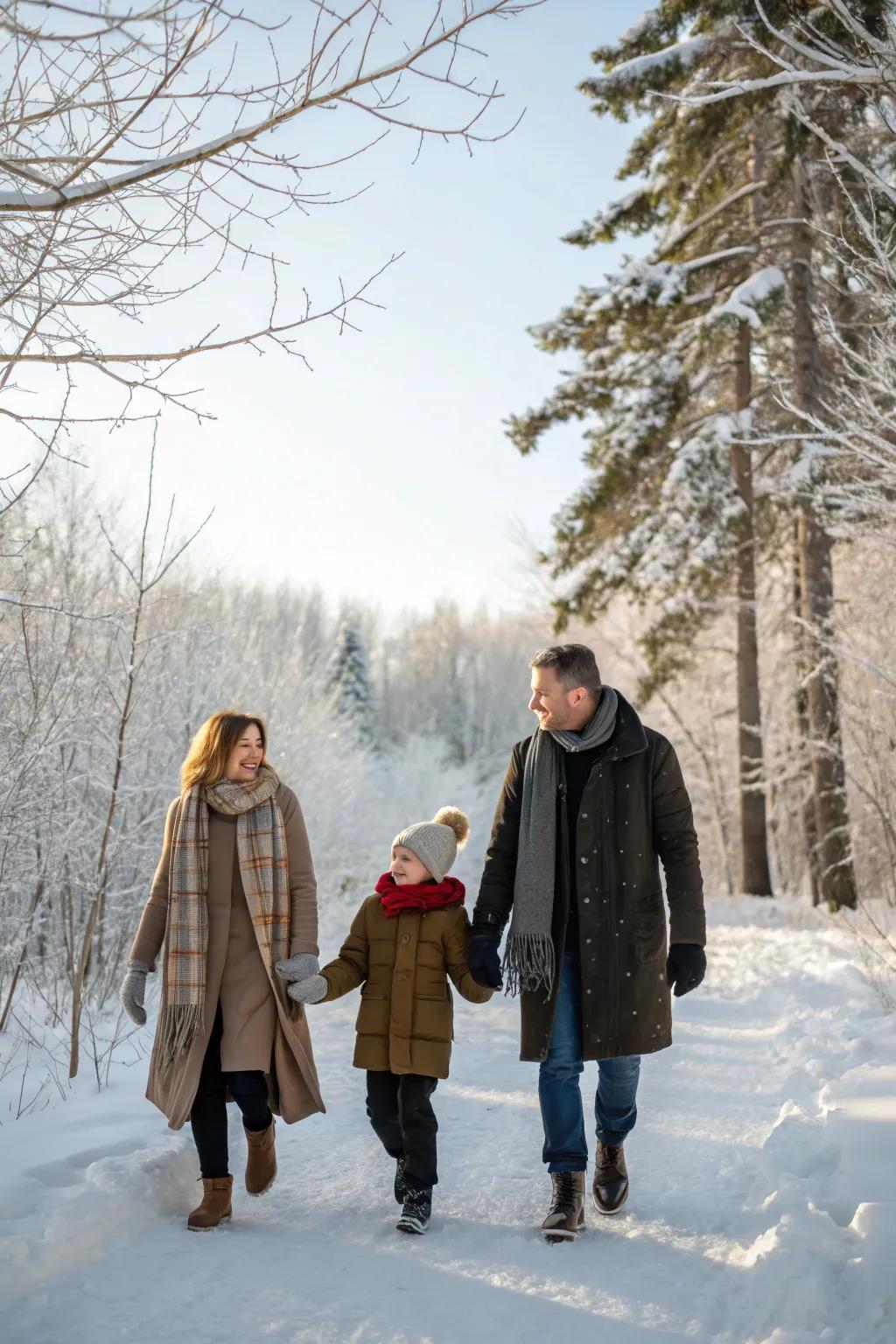 Family bonding time during a scenic outdoor trek.