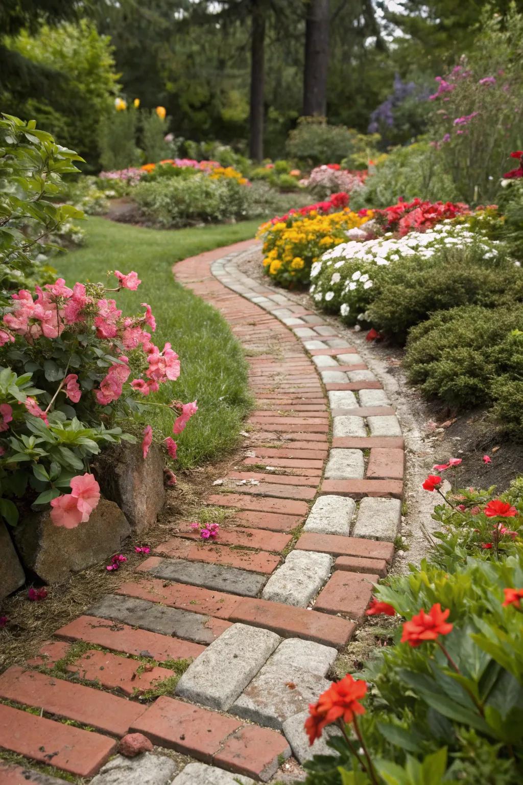 Salvaged material routes are eco-friendly and unique.