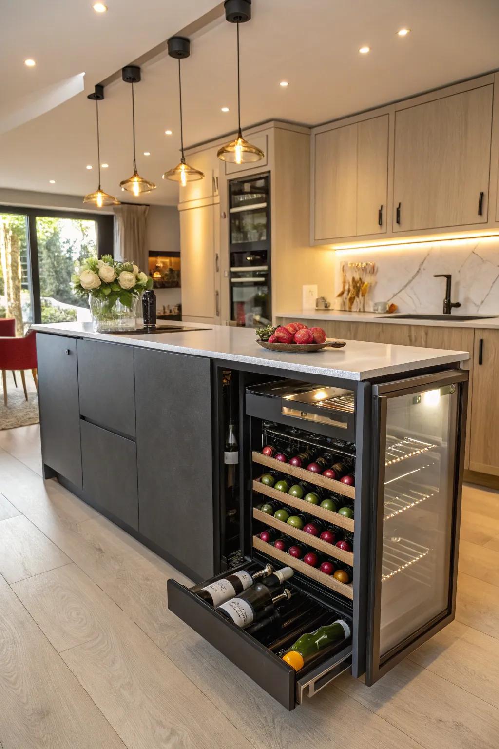 Multi-use tables skillfully blend function and storage.