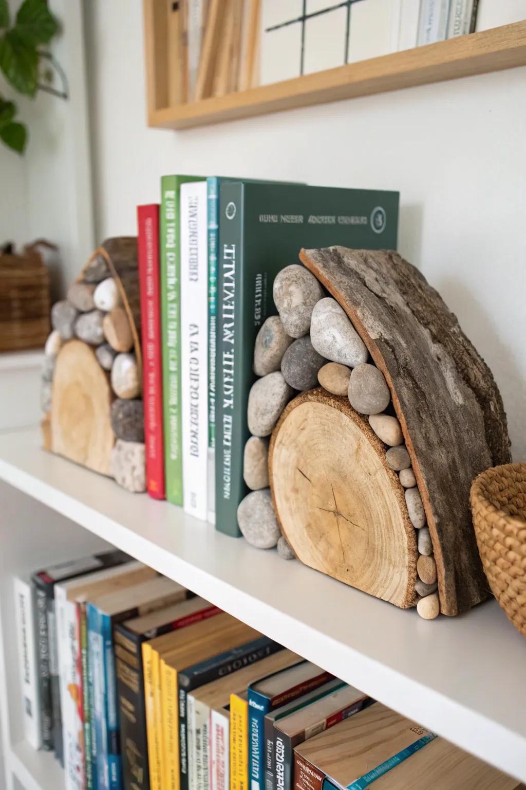 Functional yet stylish: nature-inspired bookends.