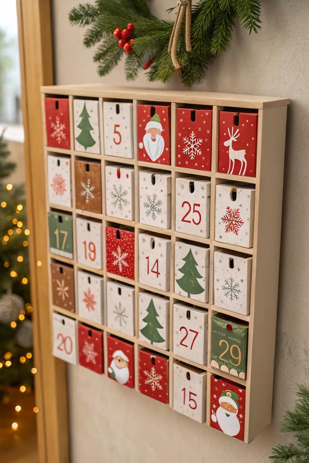 A delightful Advent calendar enhances the anticipation of the holiday season.