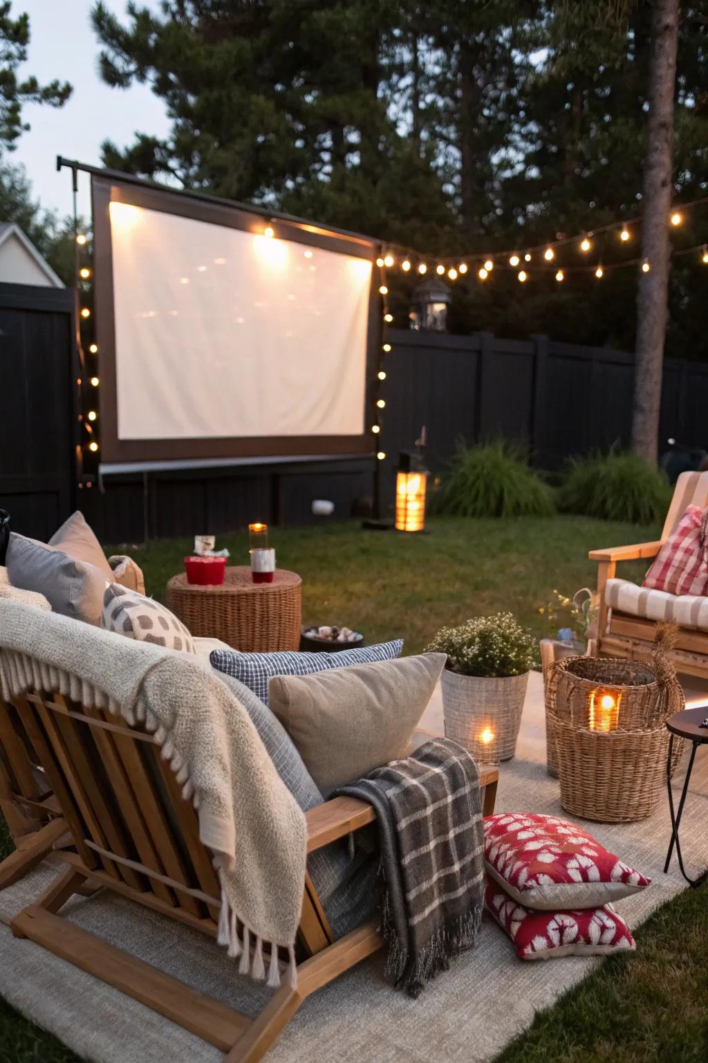 Celebrate your birthday by enjoying a movie under the stars.
