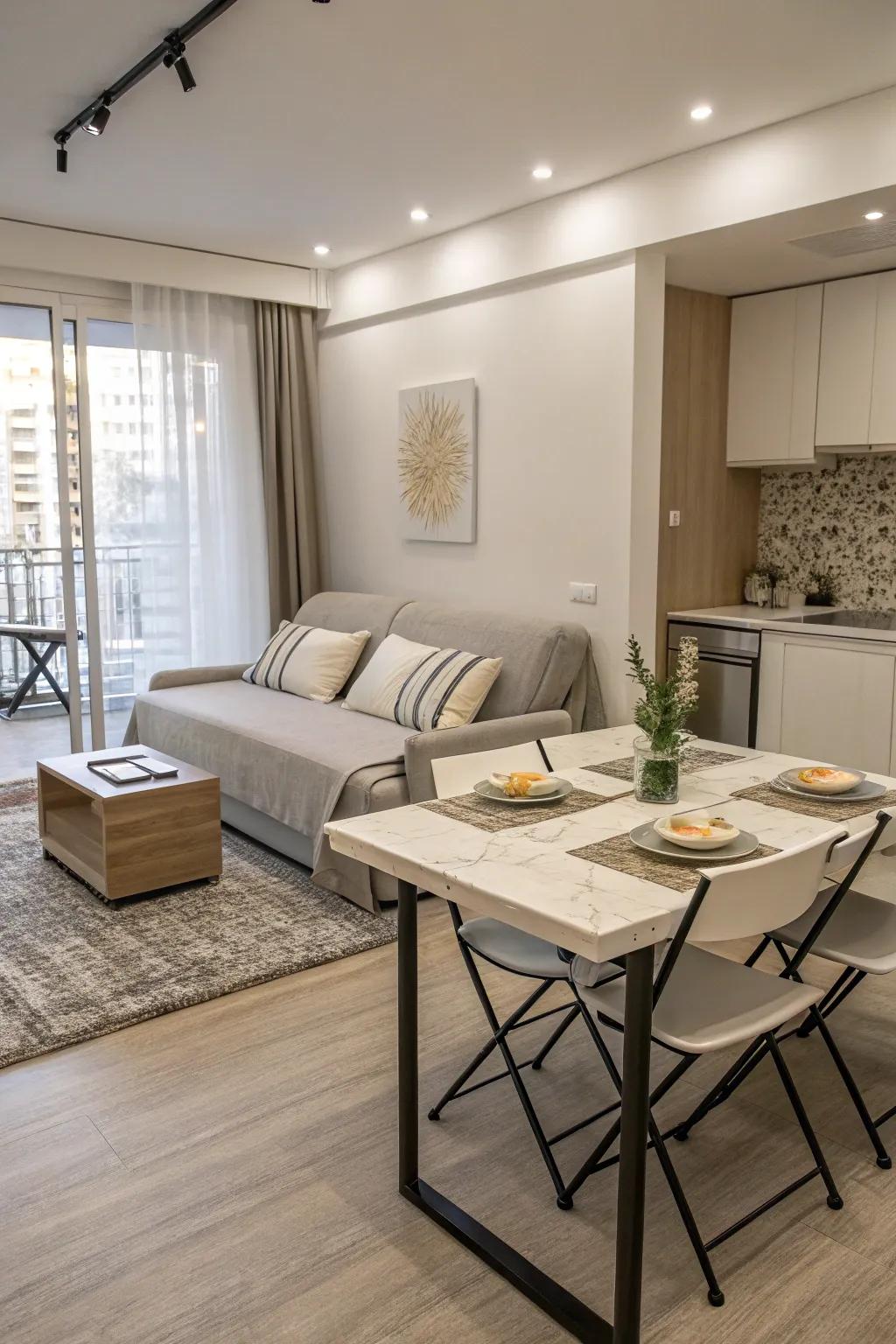 Useful furniture makes the most of small spaces.