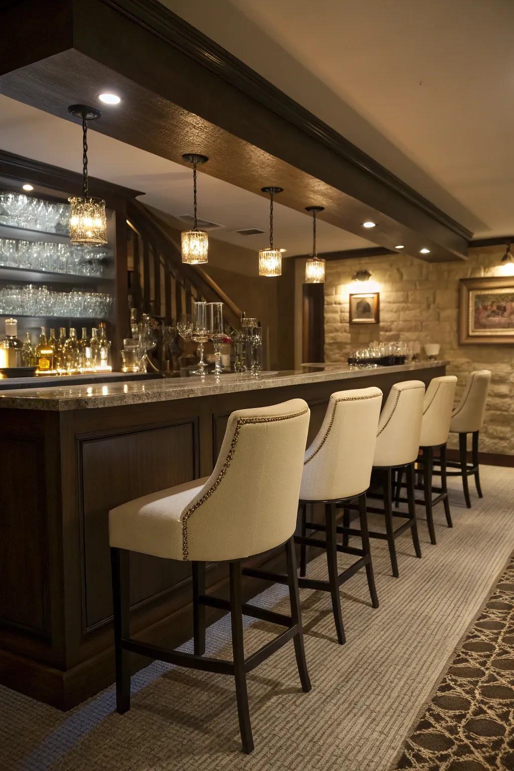 Transform your entertaining area with a sophisticated home pub setup.