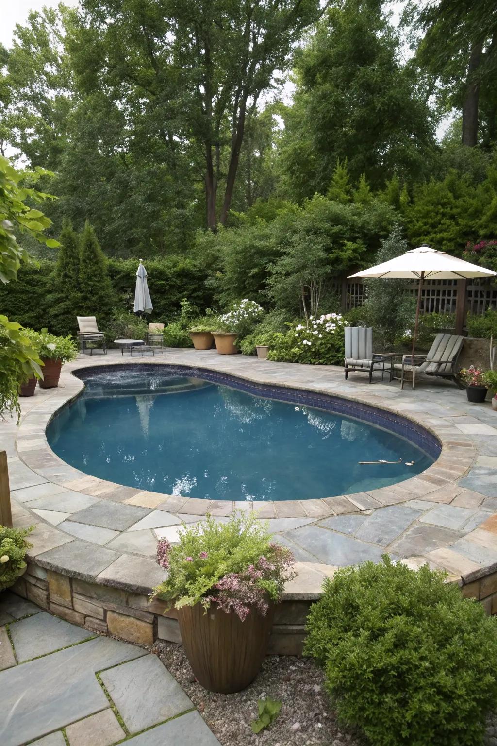 Stone settings foster a harmonious connection with the natural world.