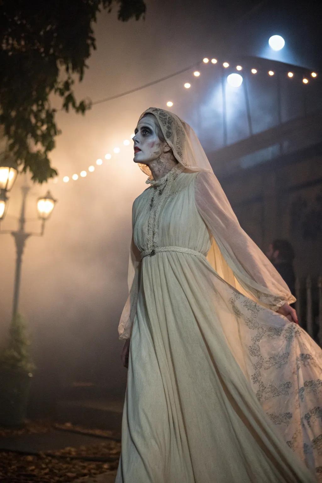 A fusion of retro beauty and ghostly charm.