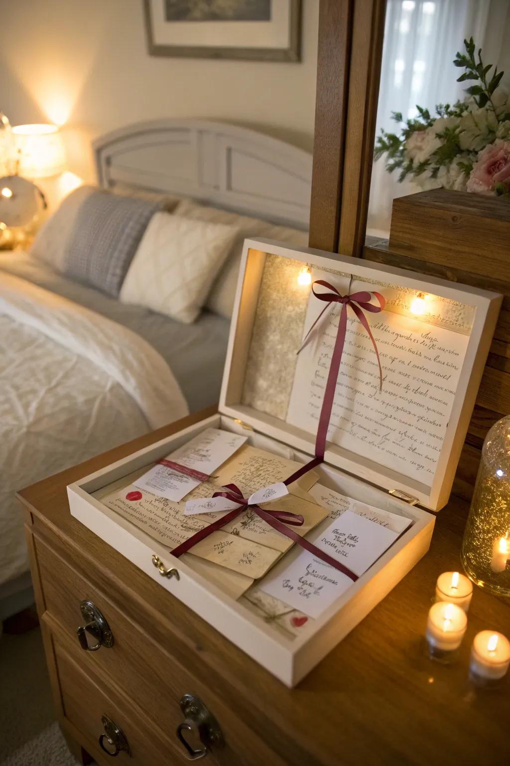 Protect your handwritten tokens of love in a timeless display.