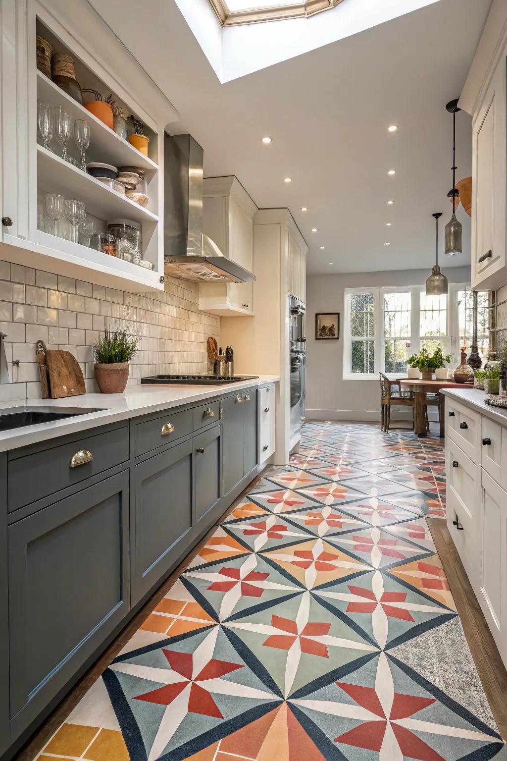 Effortlessly upgrade your style with peel-and-stick vinyl flooring.