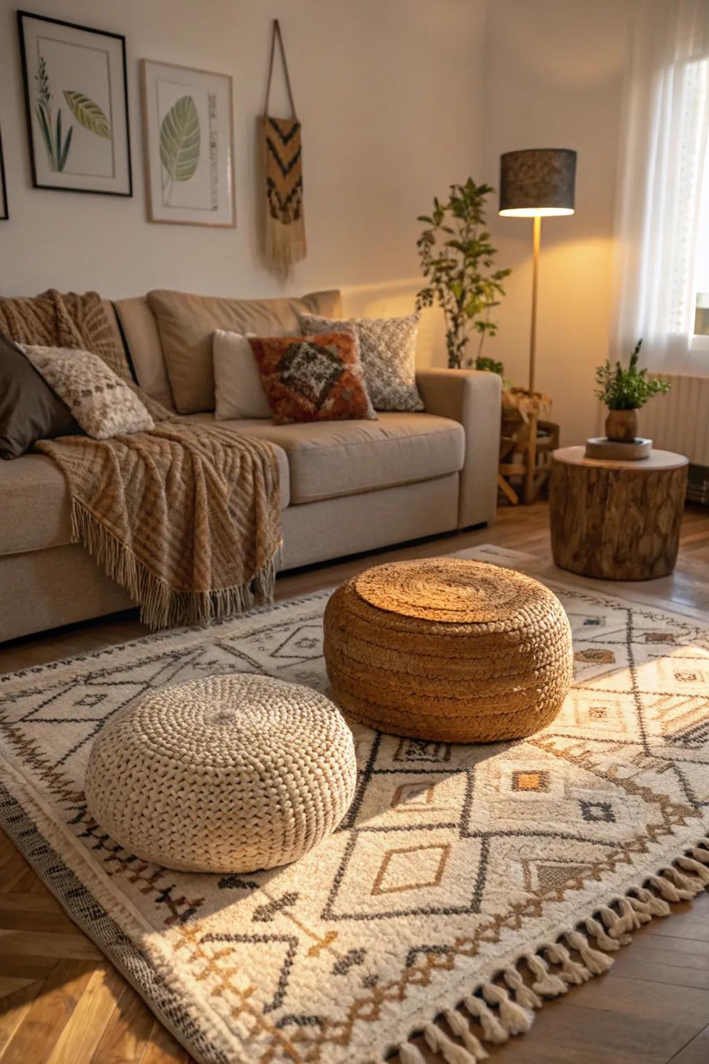 Textures bring coziness and comfort to your space.