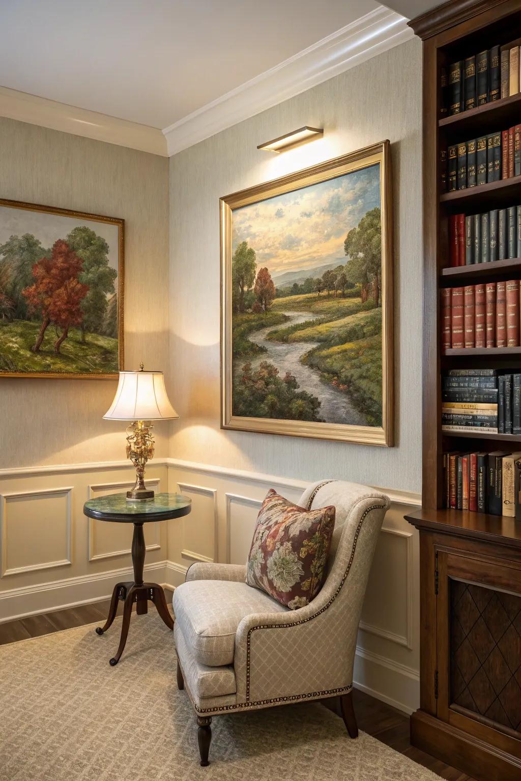 A landscape piece leveraging the S-curve to produce a vibrant sense of flow.
