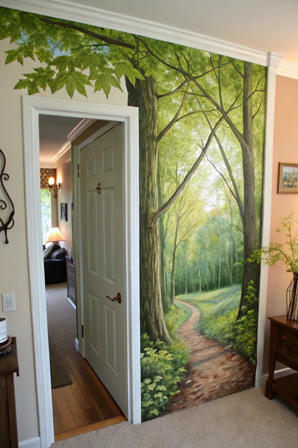 A nature-inspired door that perfectly captures the soothing essence of the outdoors inside.