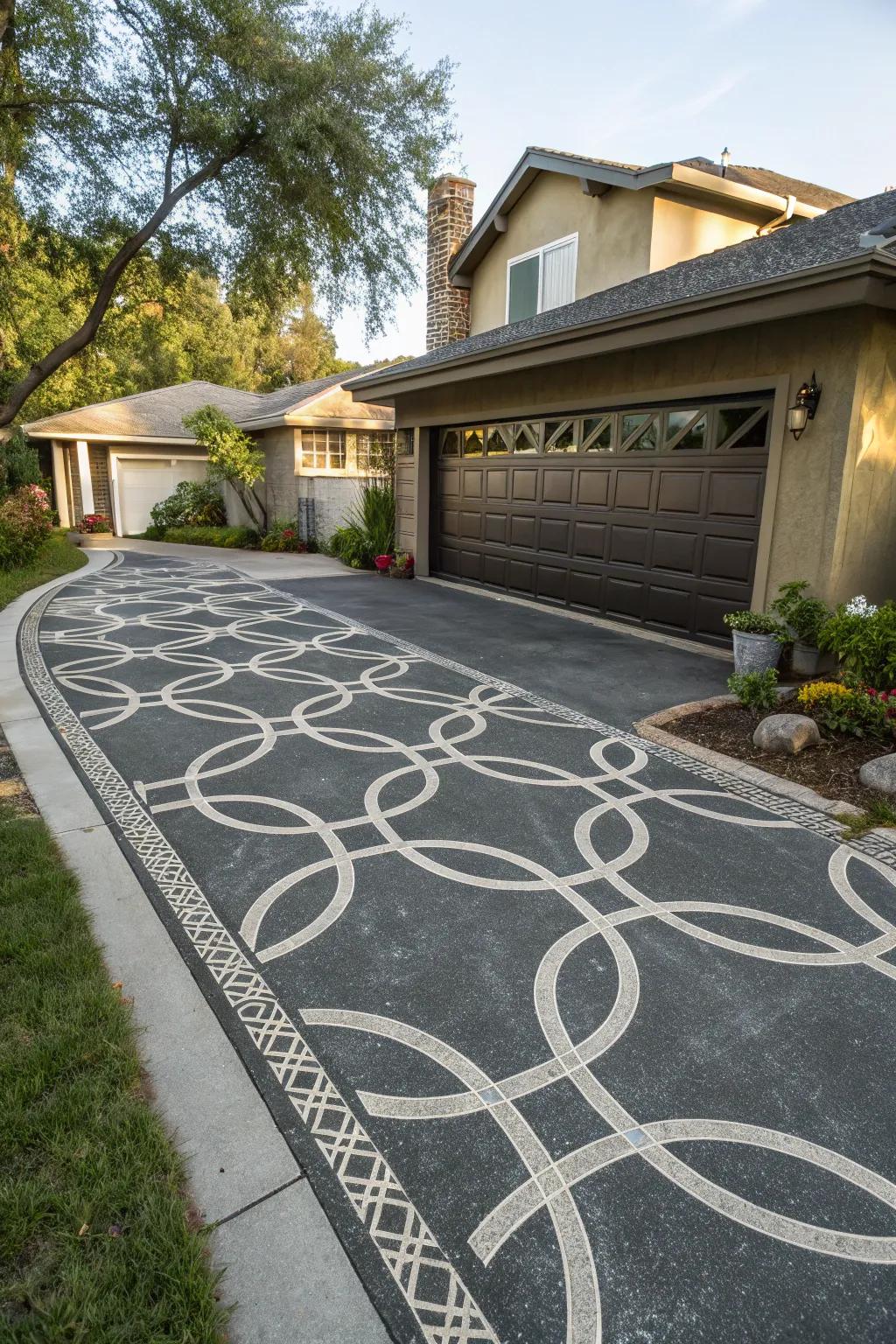Detailed designs transform straightforward paving into an artistic creation.