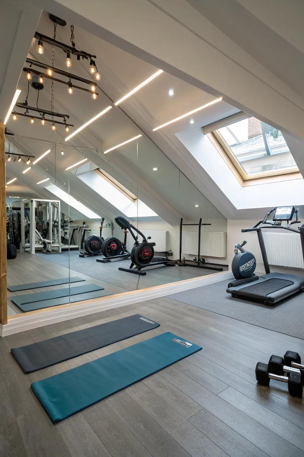 Mirrors give the illusion of added space while providing practical functionality.