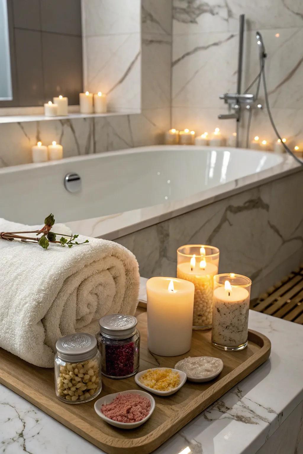 Transform her bathroom into a tranquil spa retreat.