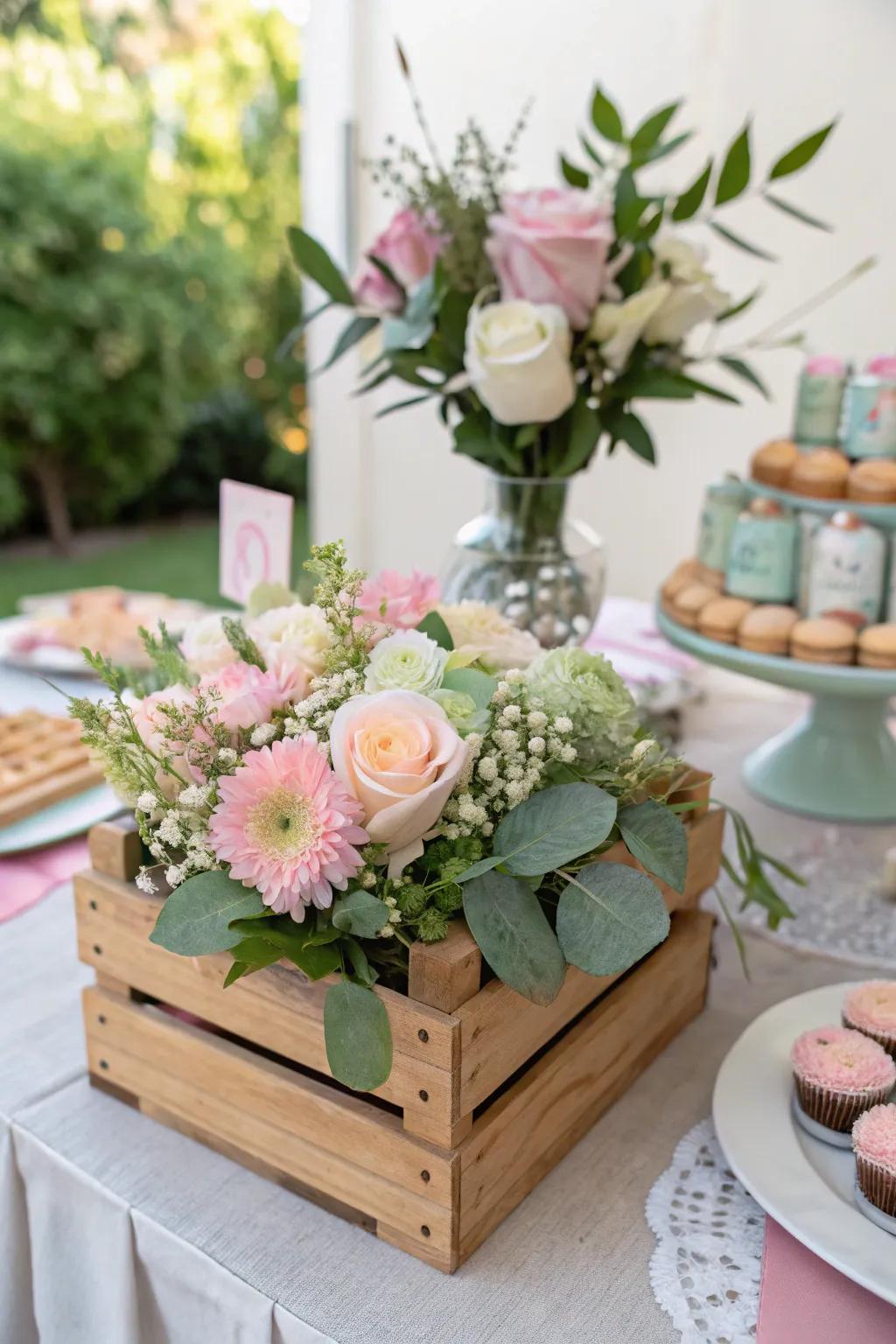 Farmhouse allure enhanced by floral details for a snug atmosphere