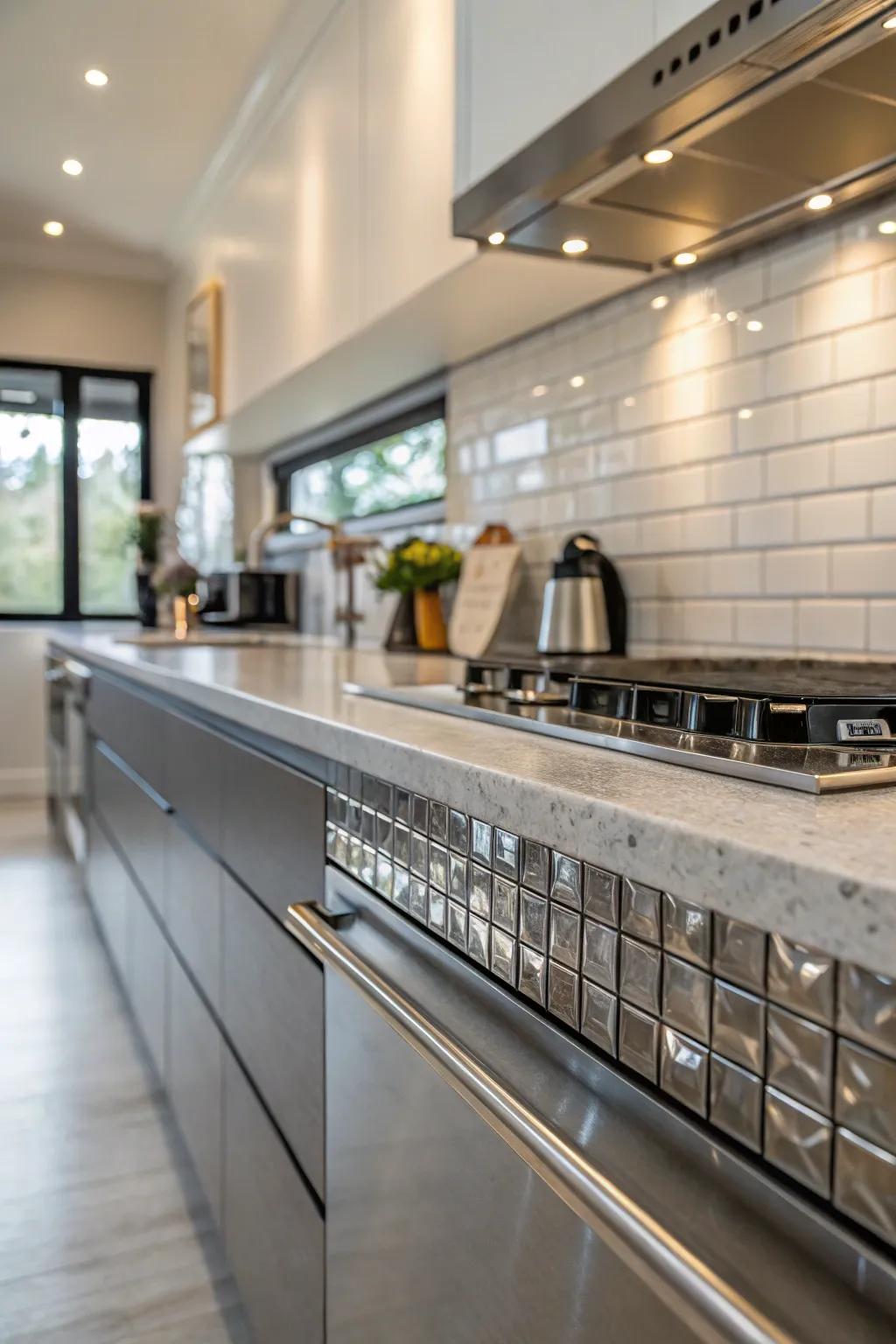 Steel sides bring a modern-day, commercial ambiance.