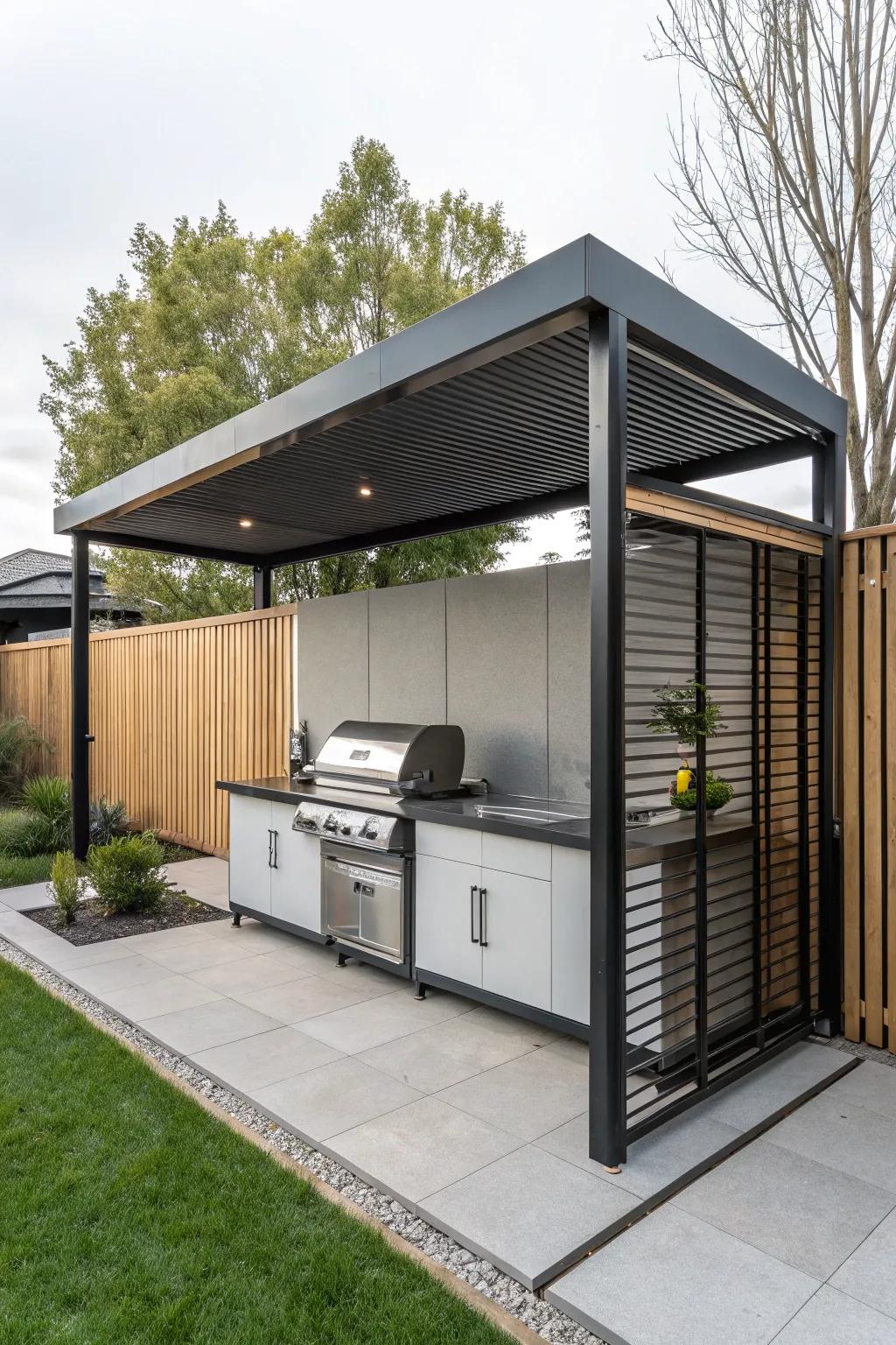 Elegant and refined: an up-to-date grilling station.