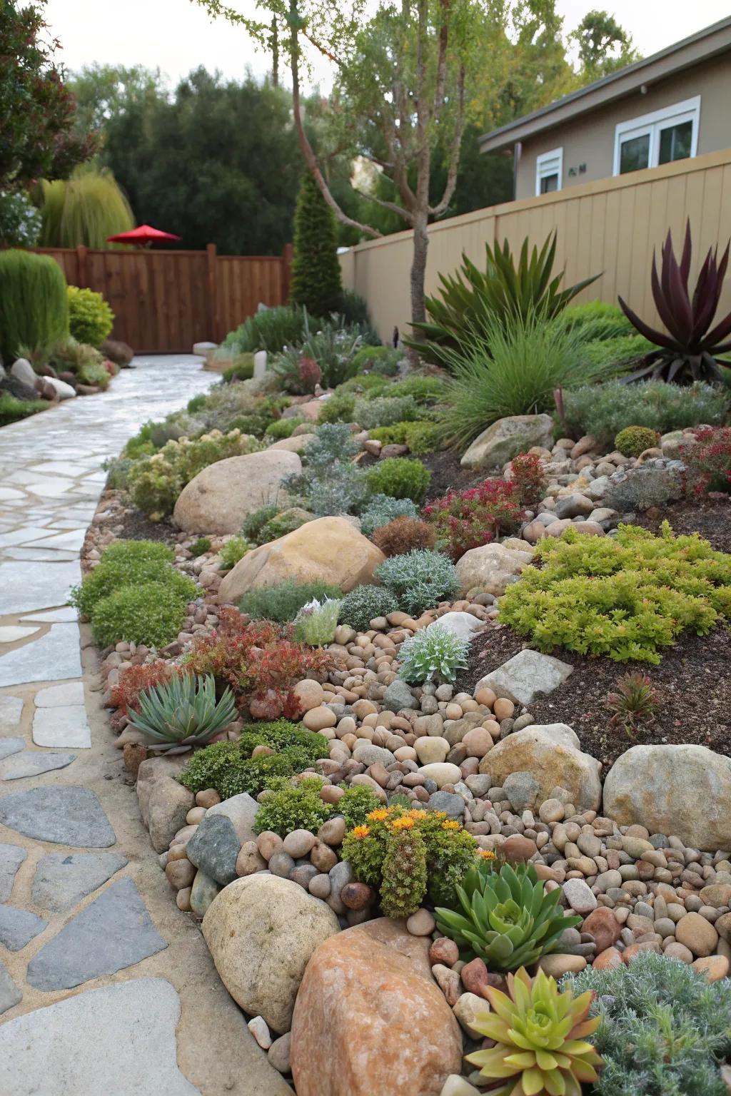 Stone displays merge simplicity with natural sophistication.