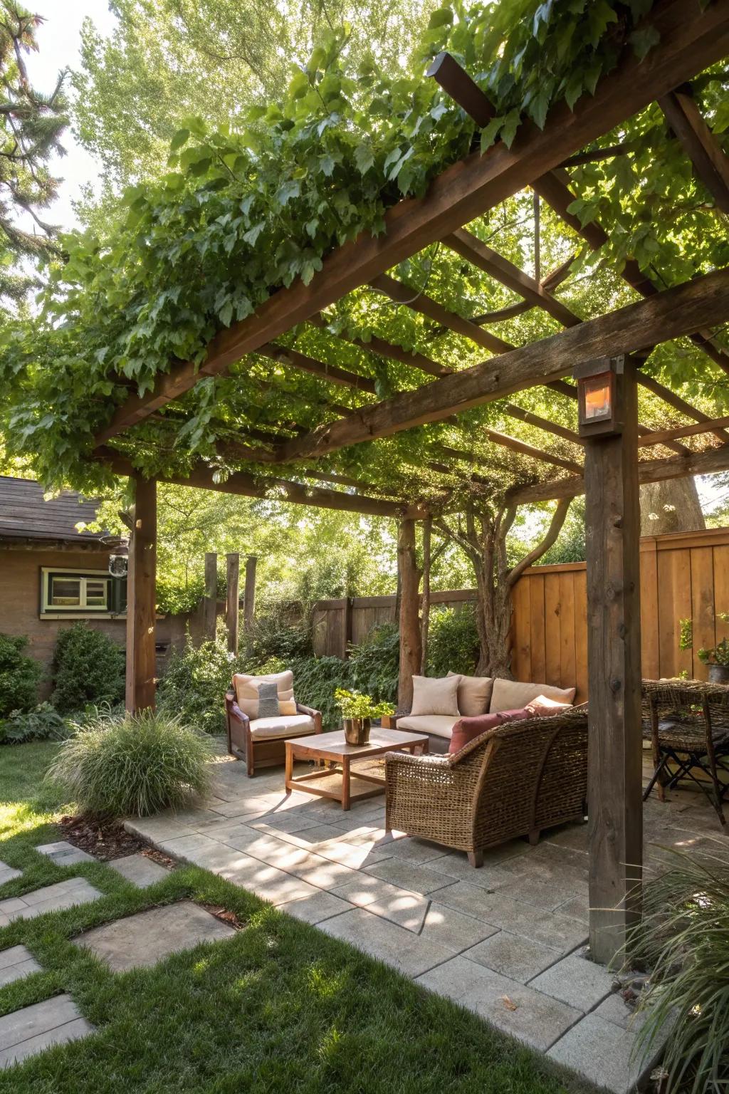 A sky-shade introduces refinement and shading to your outdoor location.