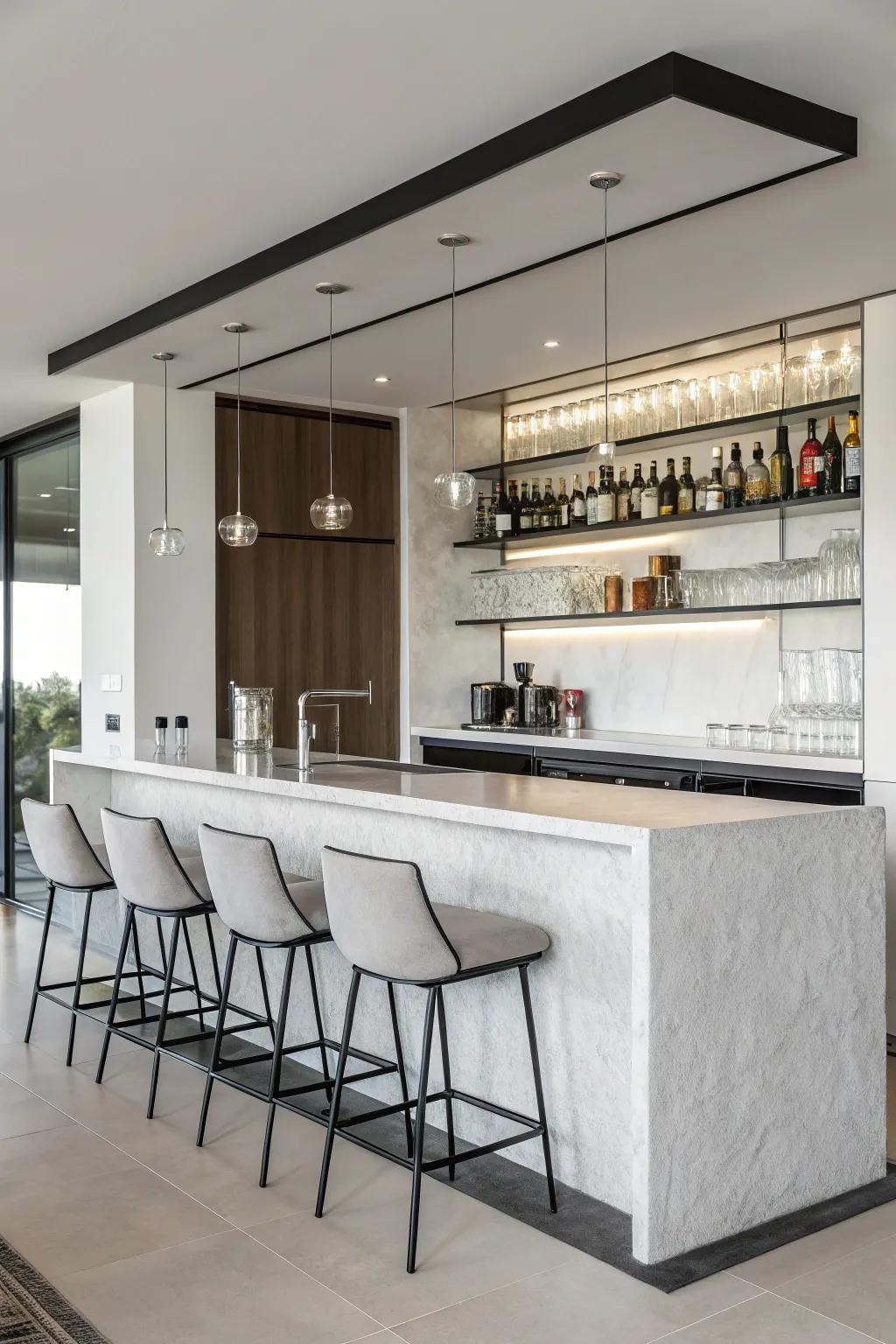 A minimalist bar front highlighting simplicity and elegance.