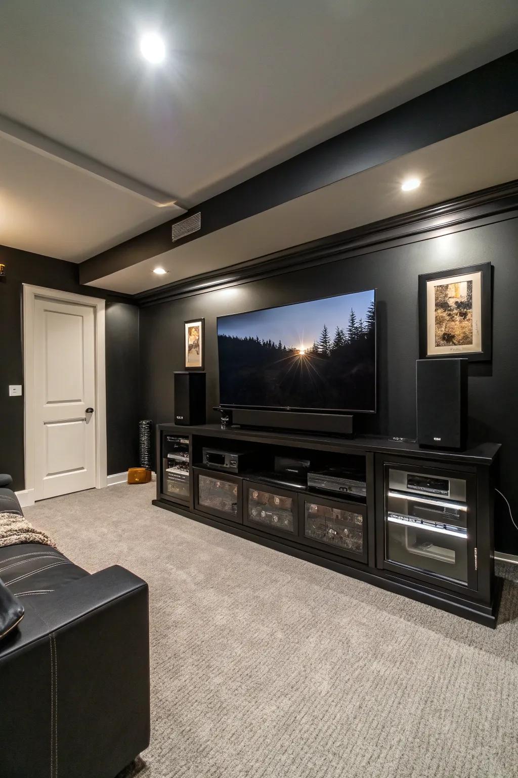 An oversized TV screen that transforms the viewing experience.