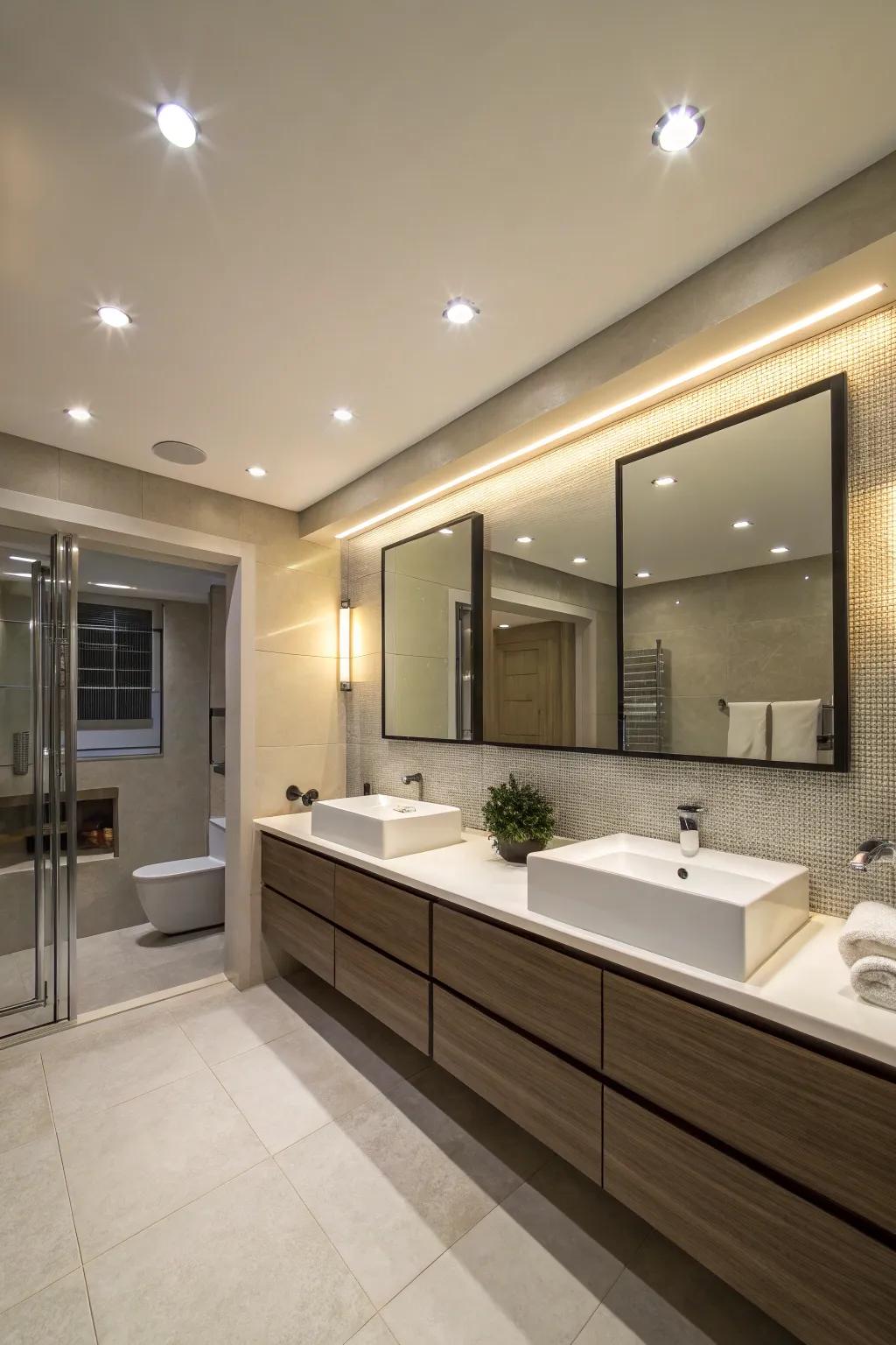 Subsurface illumination presents a spotless, discreet look.